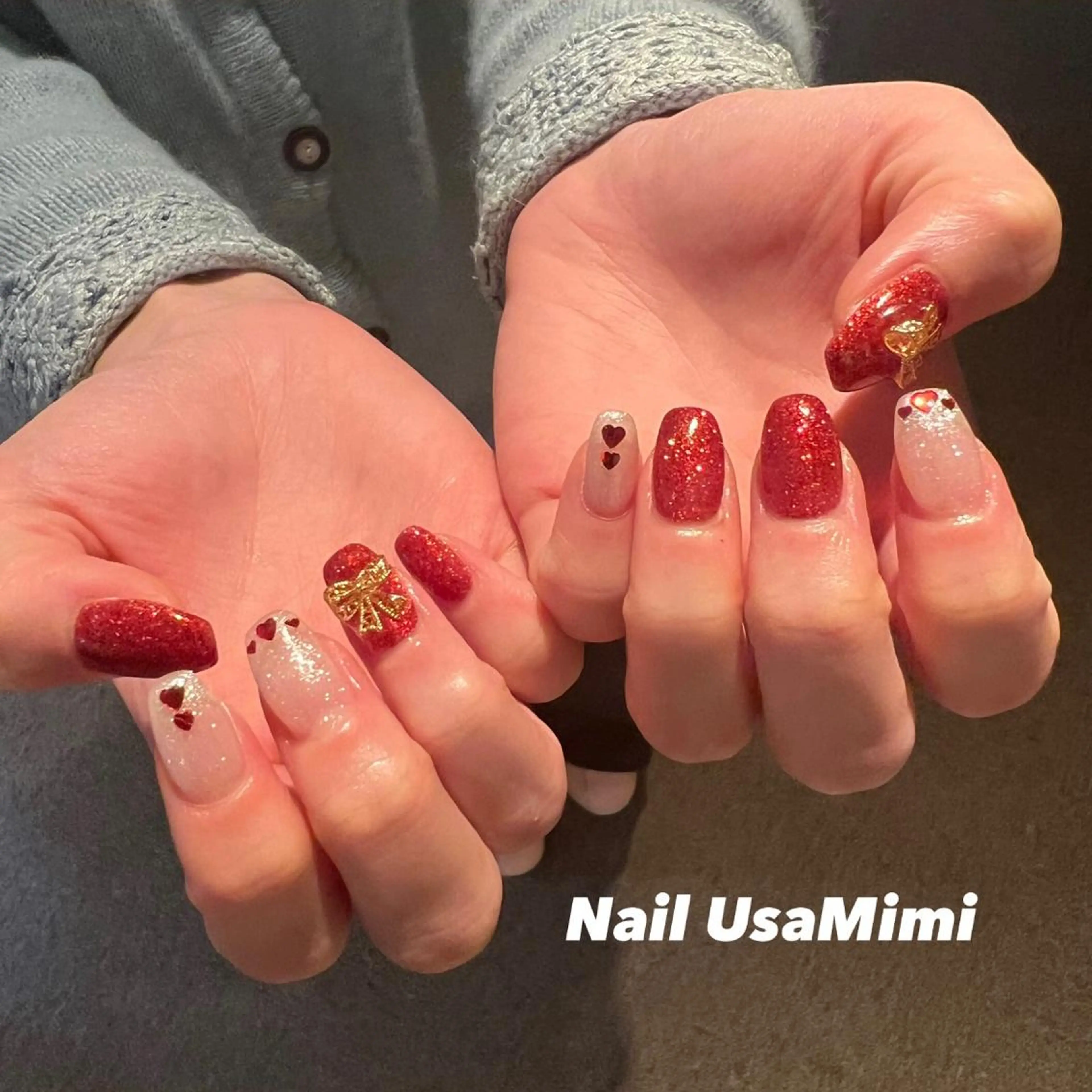 ネイル 成人式 フットネイル ジェルネイル マグネットネイル 持ち込み 本町ネイルNail UsaMimiのネイルデザイン