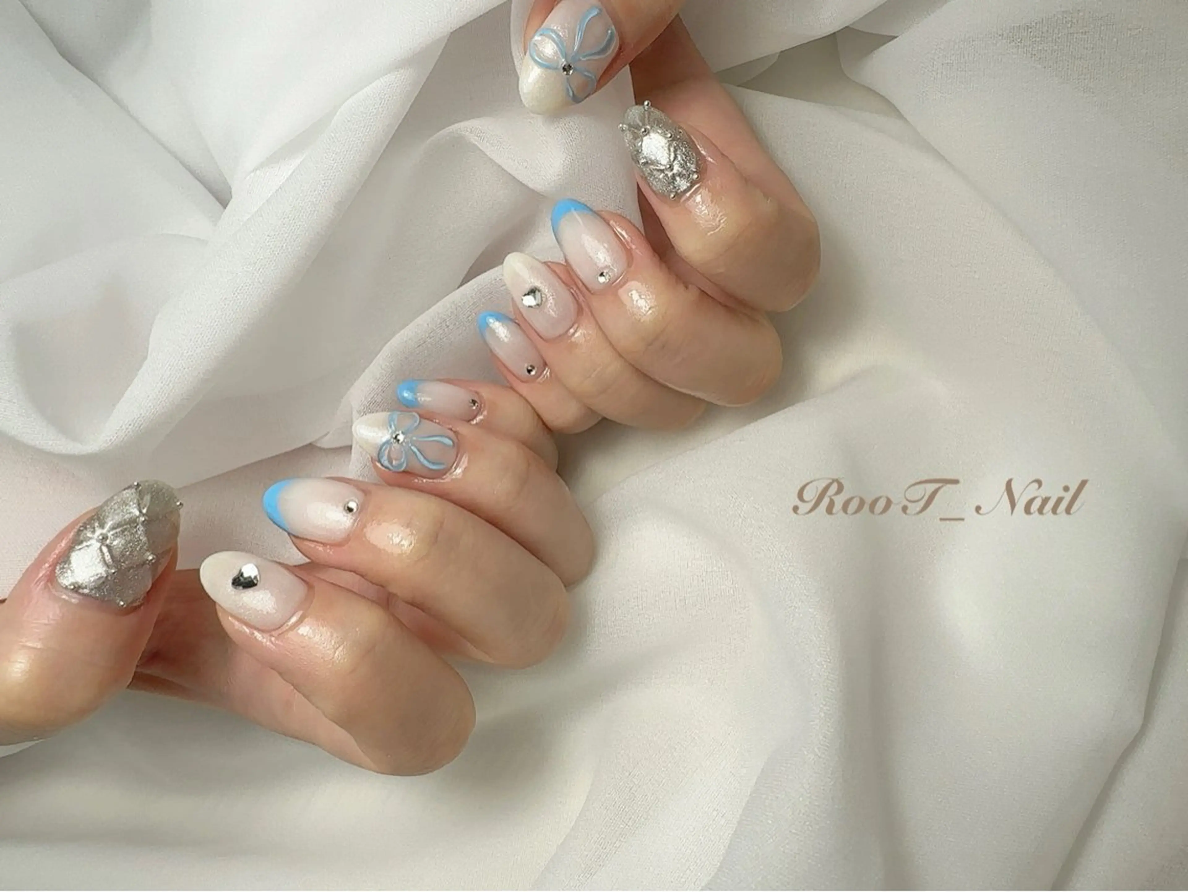 ネイル フレンチネイル ぷっくりネイル ハンドネイル RooT Nailのネイルデザイン