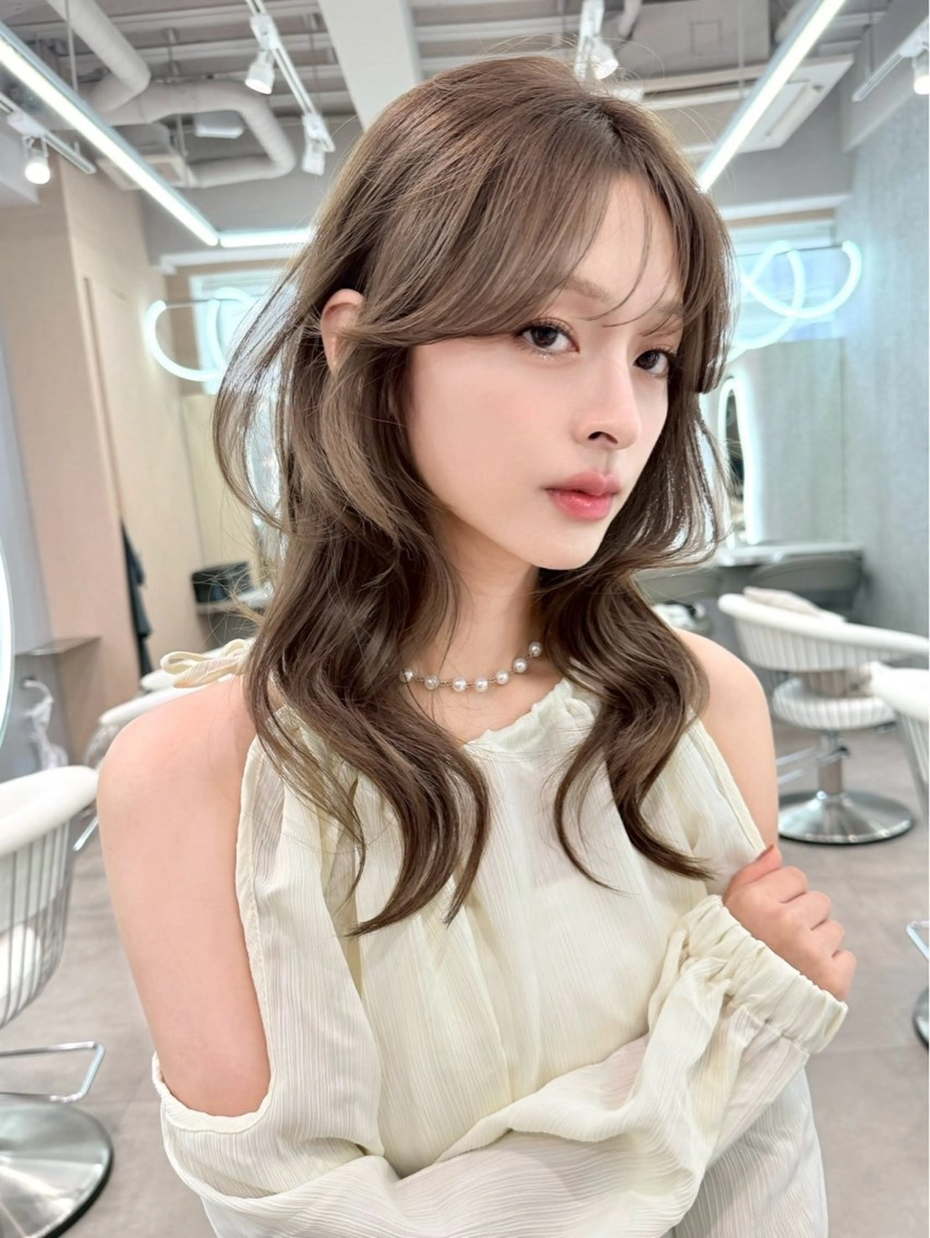 セミロング カット ヘアカラー トリートメント 🪽韓国ヘア髪質改善 🪽なるのヘアスタイル