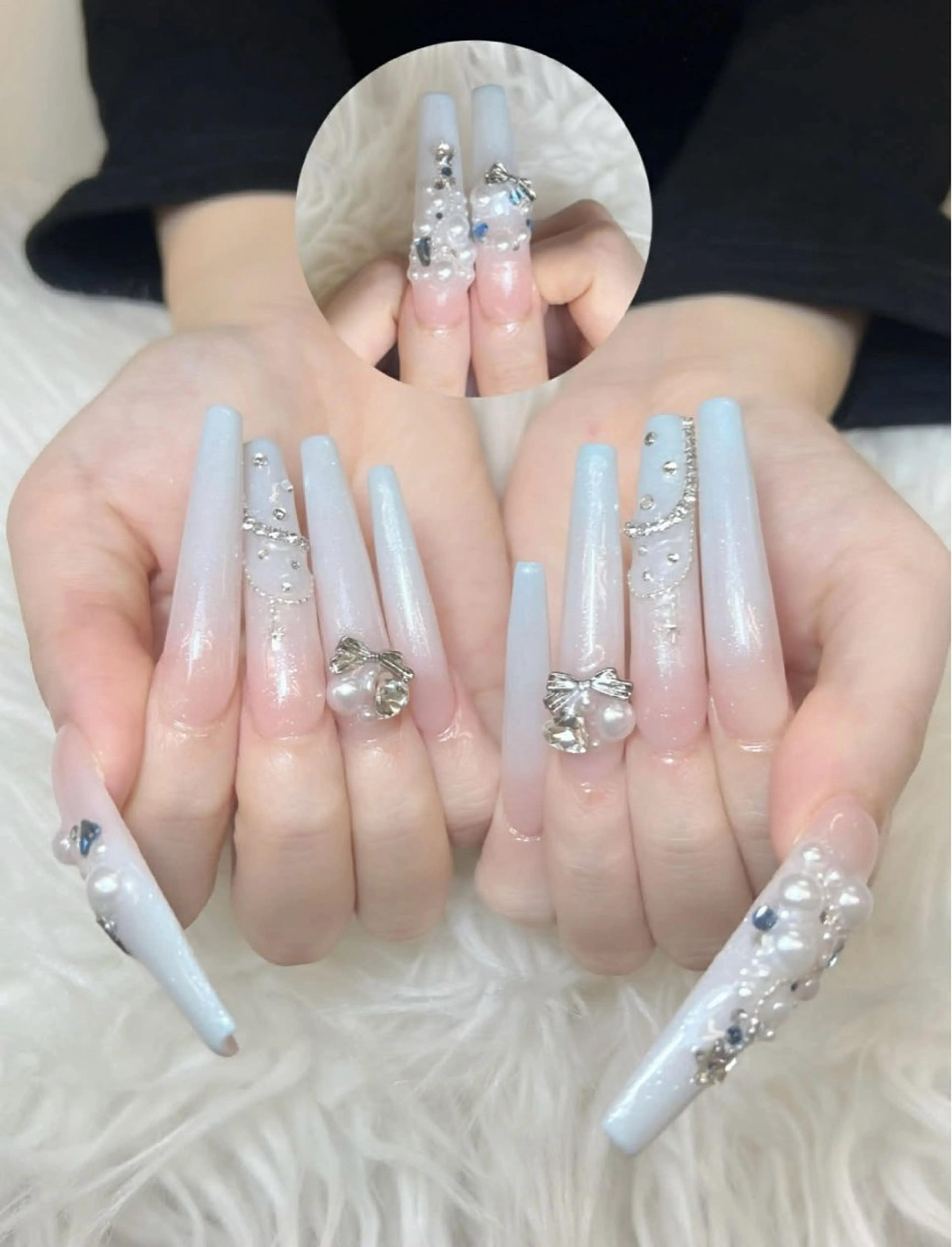 ネイル アートネイル オーロラネイル チークネイル 長さ出し フットネイル ハンドネイル ハンドケア Noiranail_ studio所属・Noiranail_ studioのネイルデザイン