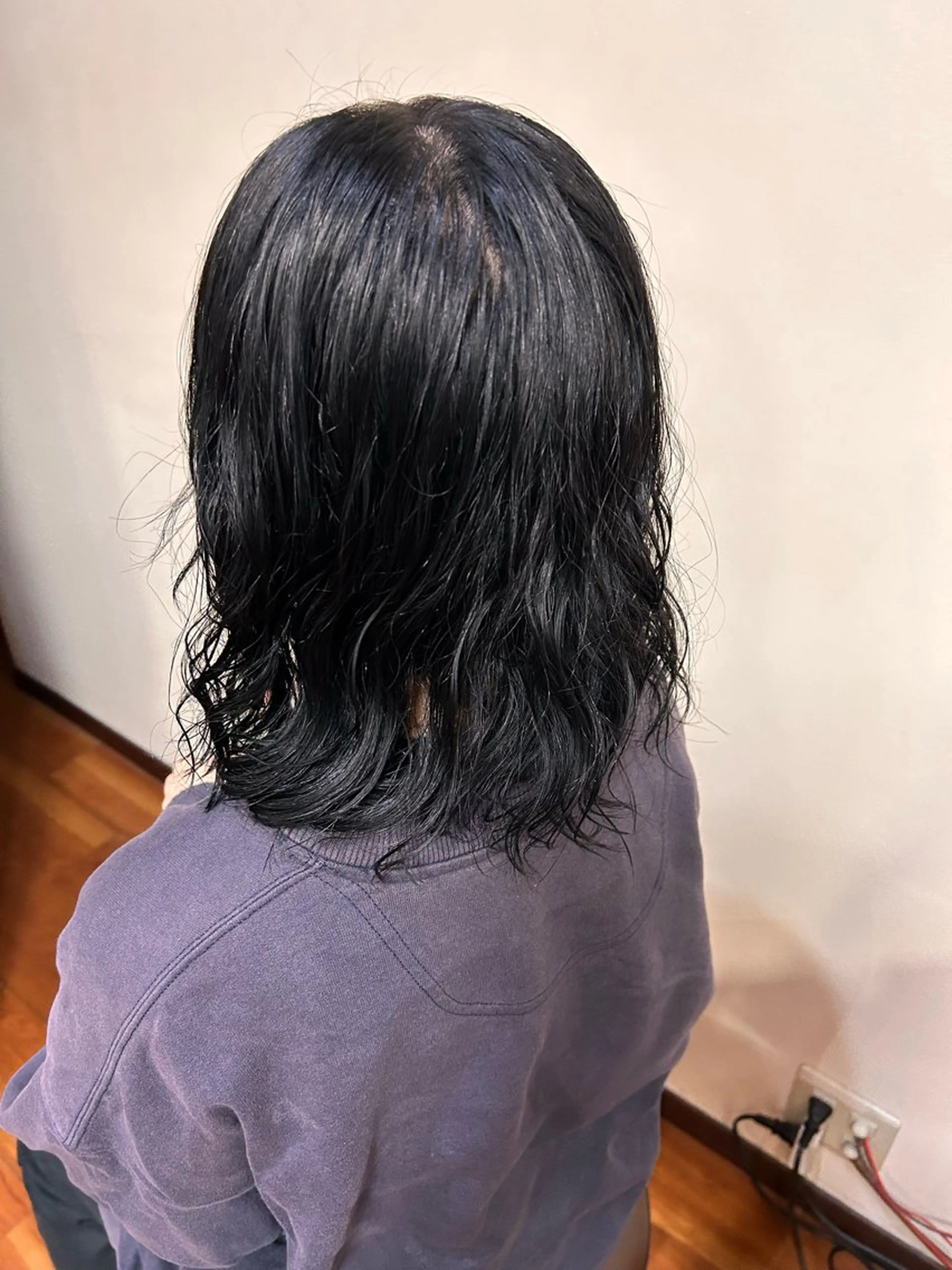 ミディアム ミディアムパーマ ヘアカラー きくち ゆうすけのヘアスタイル