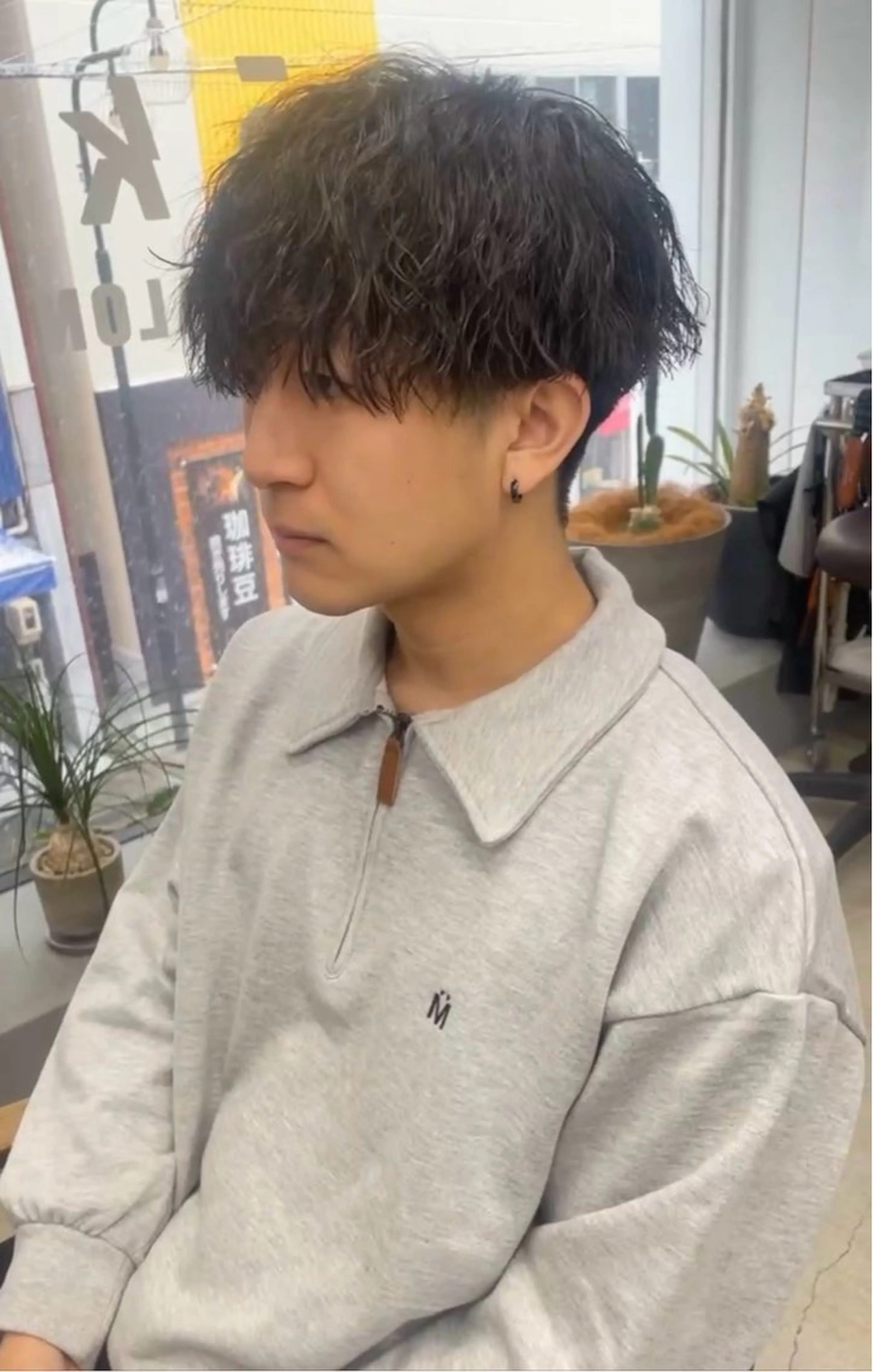 ショート パーマ メンズ カット パーマ メンズ専門サロン wokeのヘアスタイル