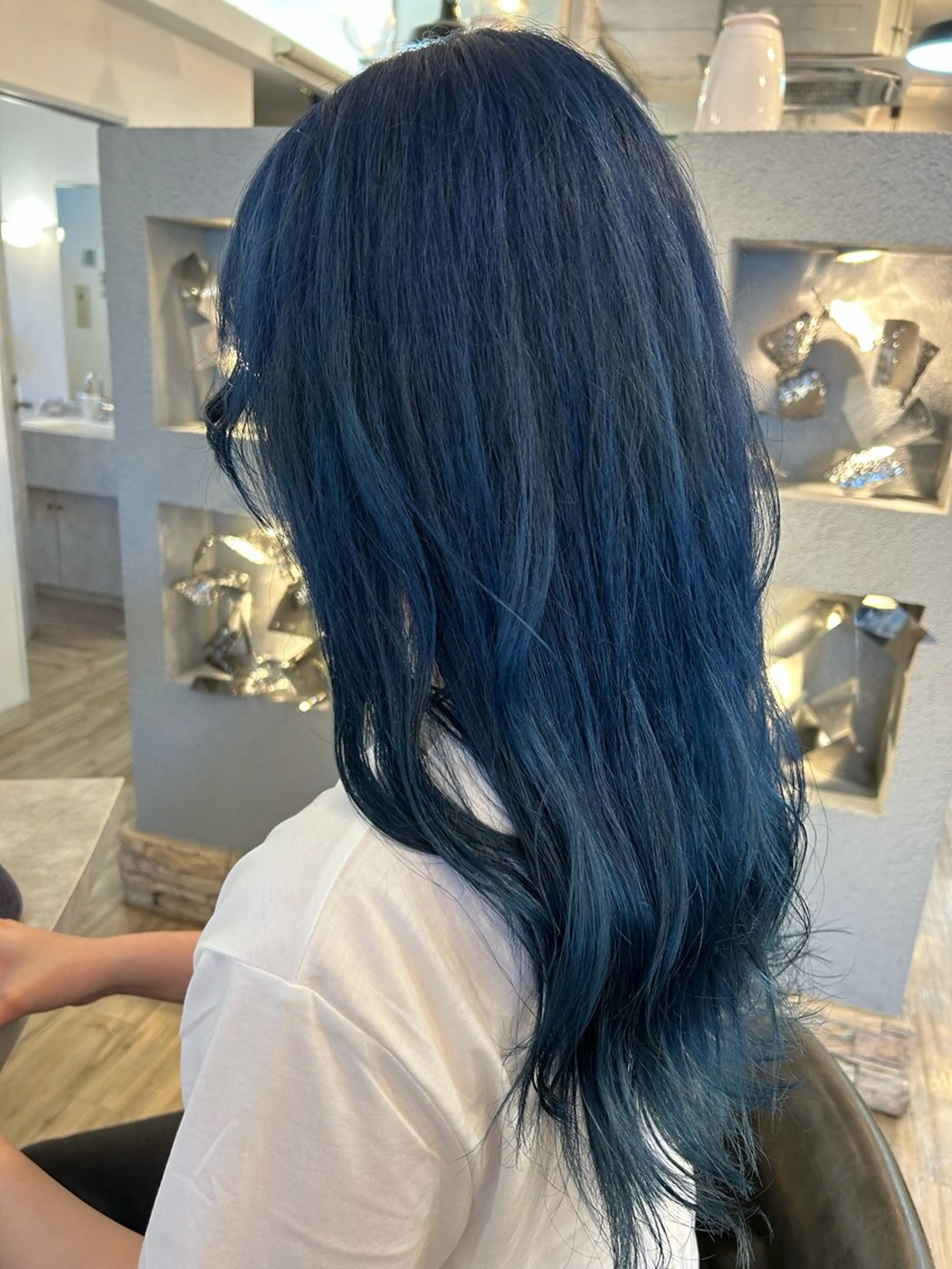 ロング カラー ブリーチ ミナミ🩰デサインカ ラー♡ヘアセットのヘアスタイル