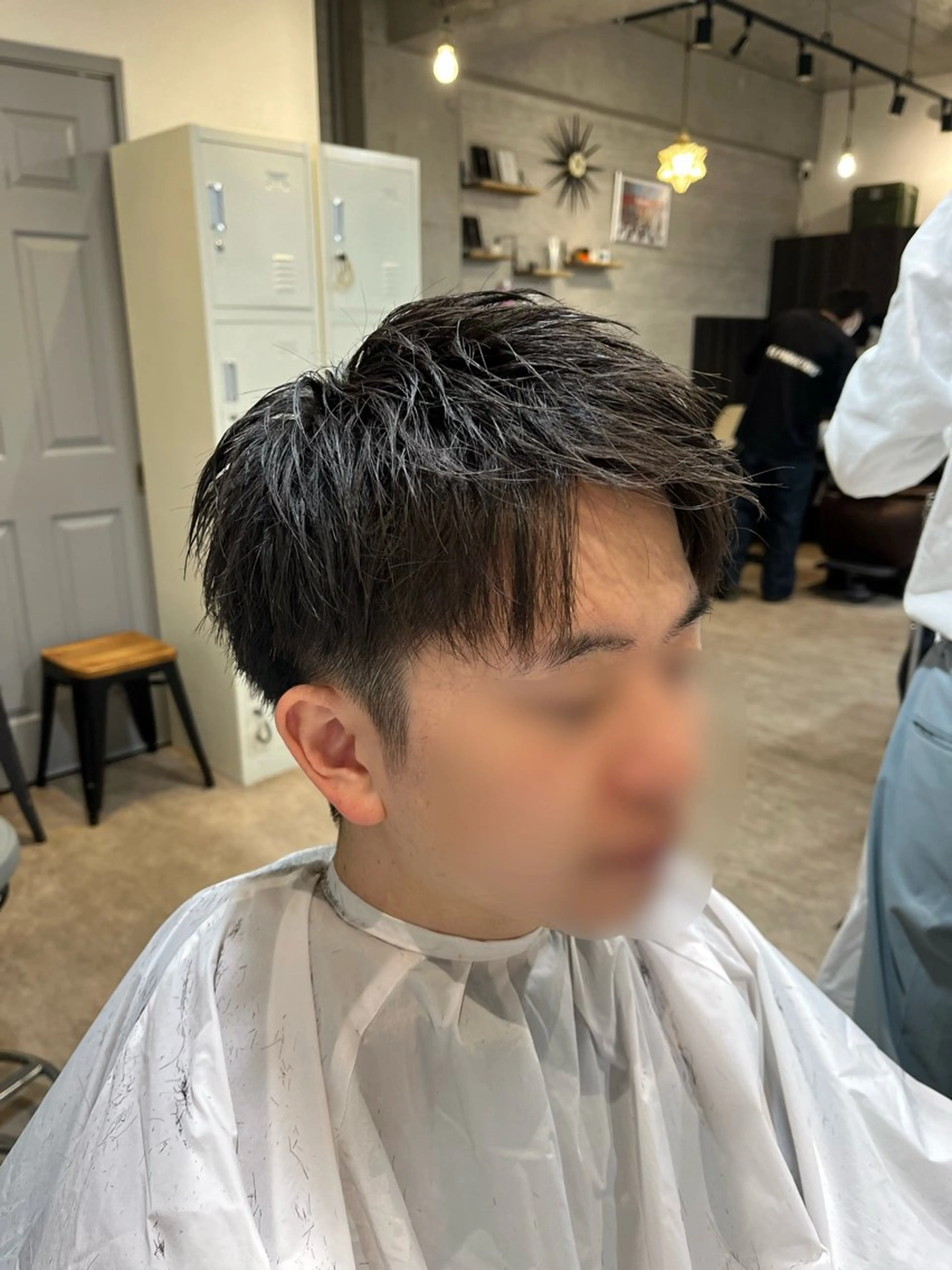 ショート メンズ アップバング メンズ就活ヘア 学生（メンズ向け） 学生 ショートヘア FLAVA所属・吉祥寺メンズカット/ 韓国ヘア　渡邉壮太朗のヘアスタイル