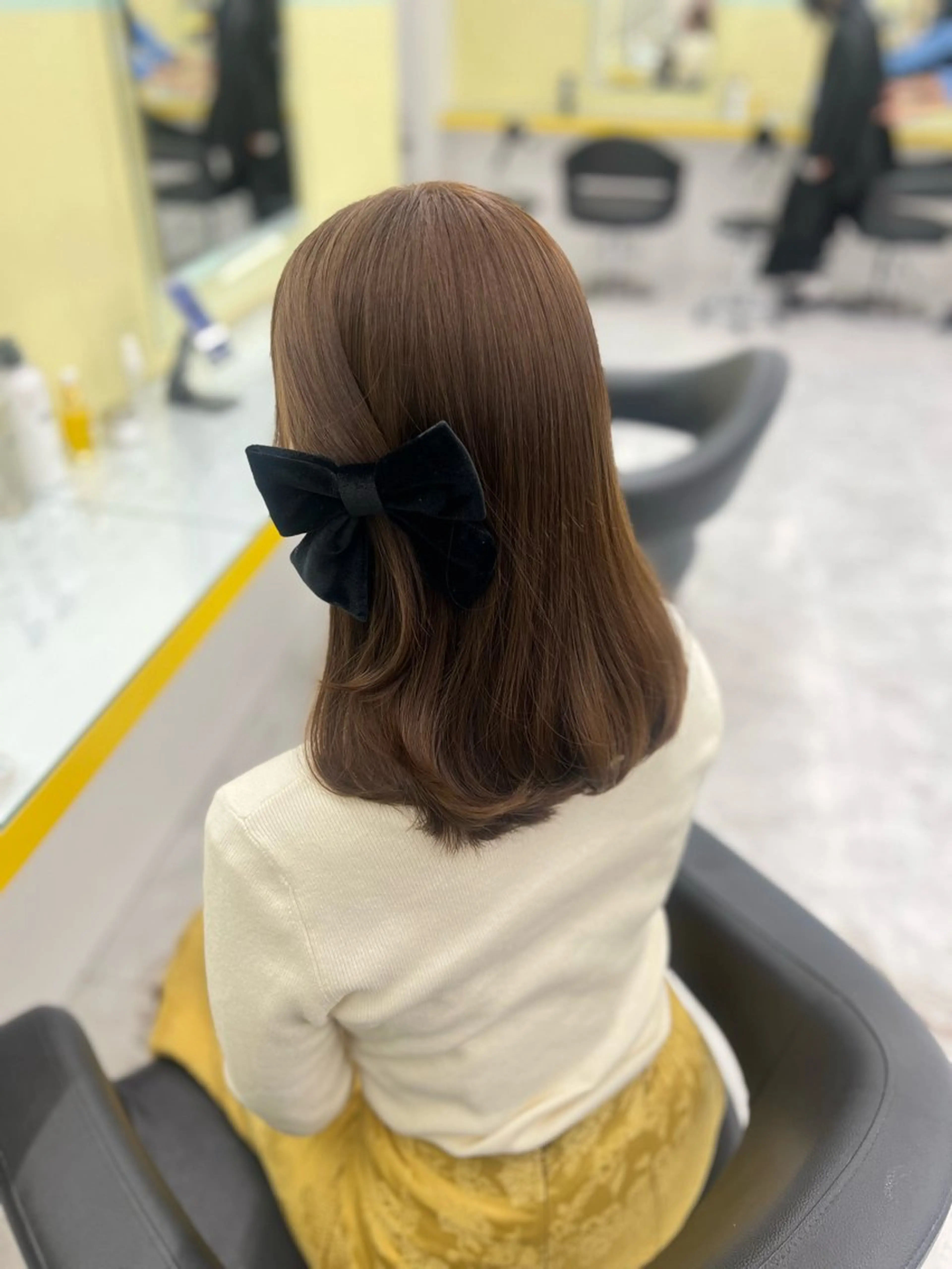 ミディアム カラー ベージュカラー ブリーチ ボルドーカラー ブラウンカラー カシス 💖暖色系の プロ💖RINAKOのヘアスタイル
