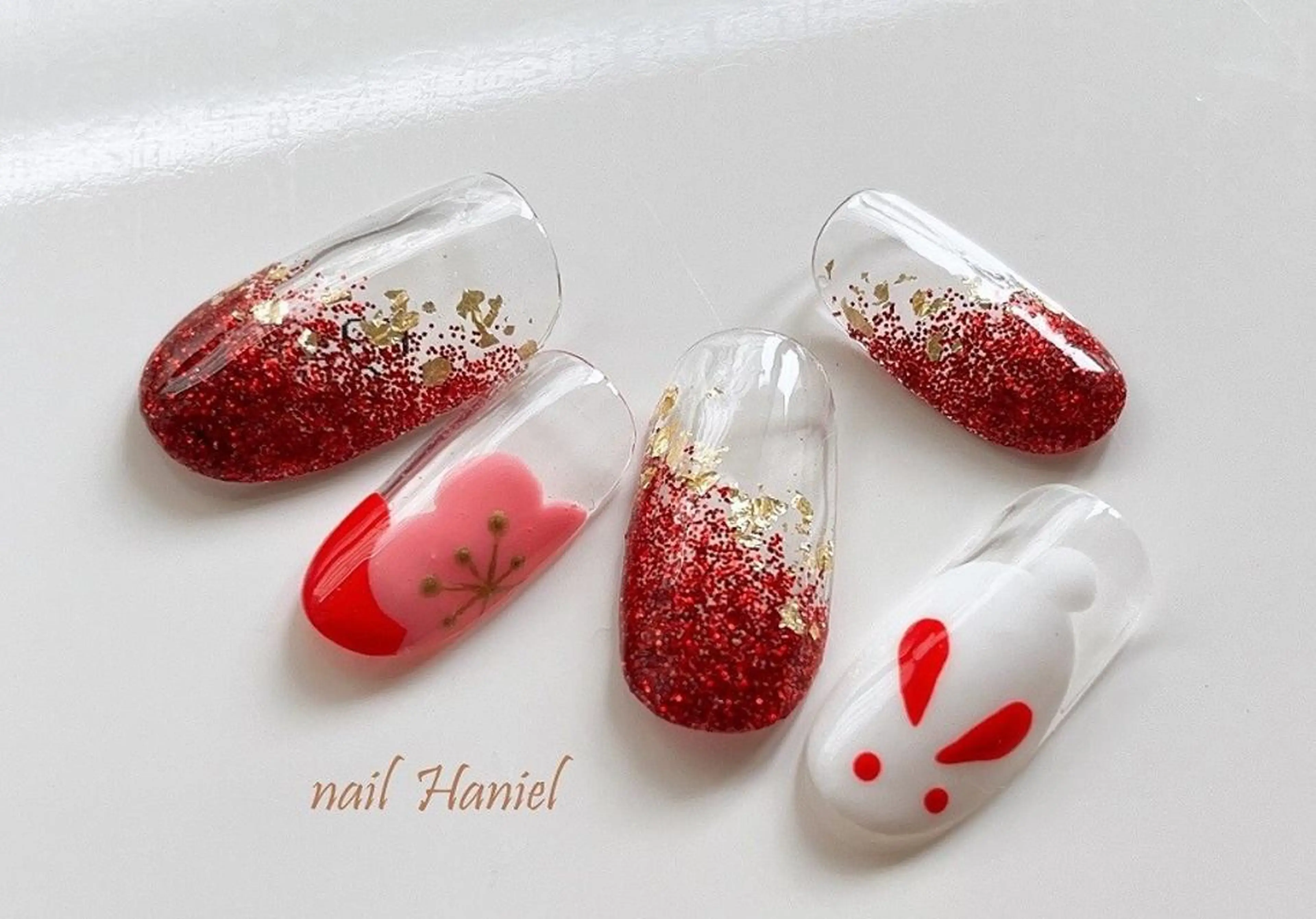 ネイル アートネイル ジェルネイル パラジェル nail Haniel所属・半蔵門サロンハニエル 魅神 ちよのネイルデザイン