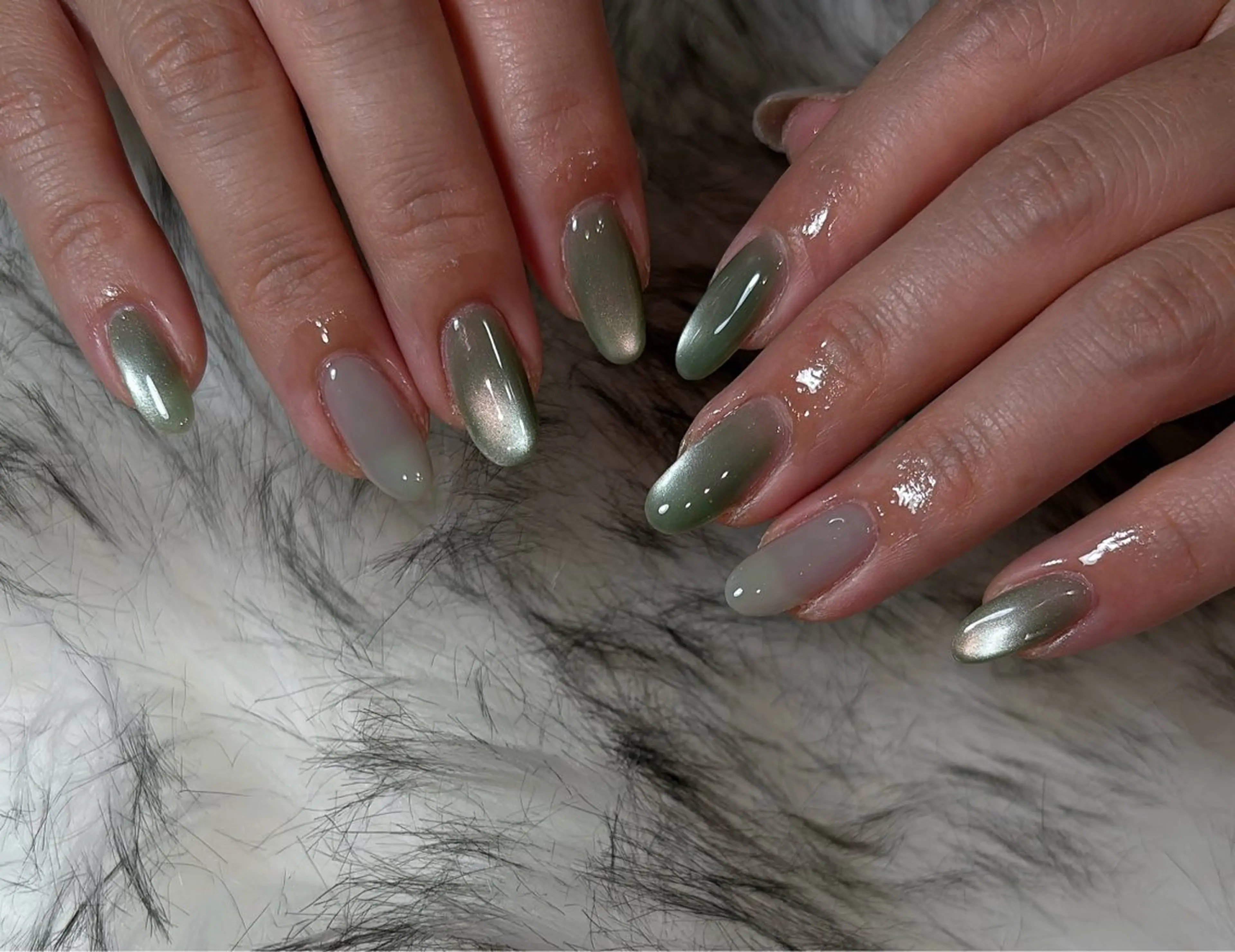 ネイル オーロラネイル フットネイル フレンチネイル ジェルネイル グラデーション ハンドネイル kikinail 溝の口のネイルデザイン