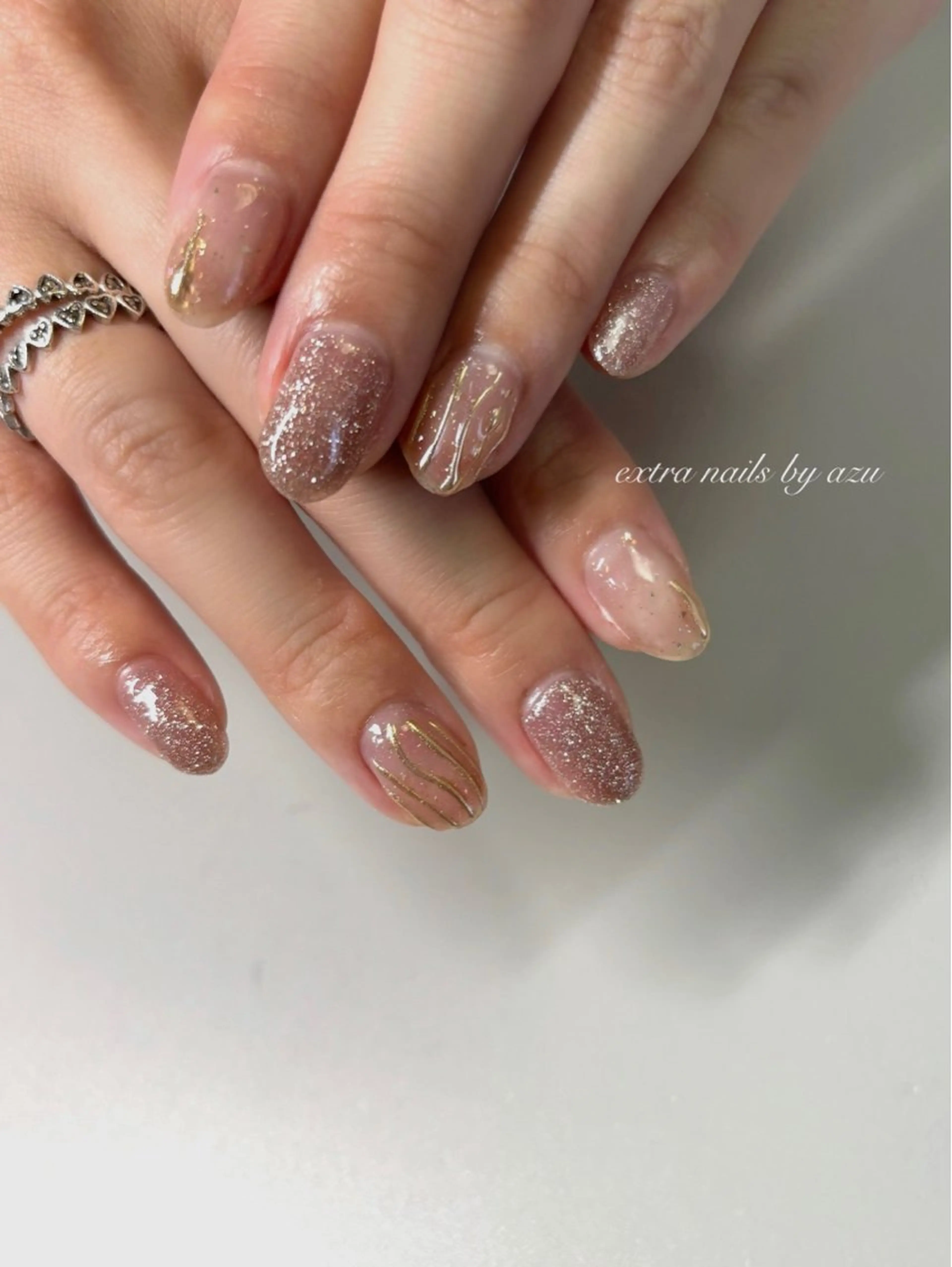 ネイル ハンドネイル extranails /wax　azuのネイルデザイン