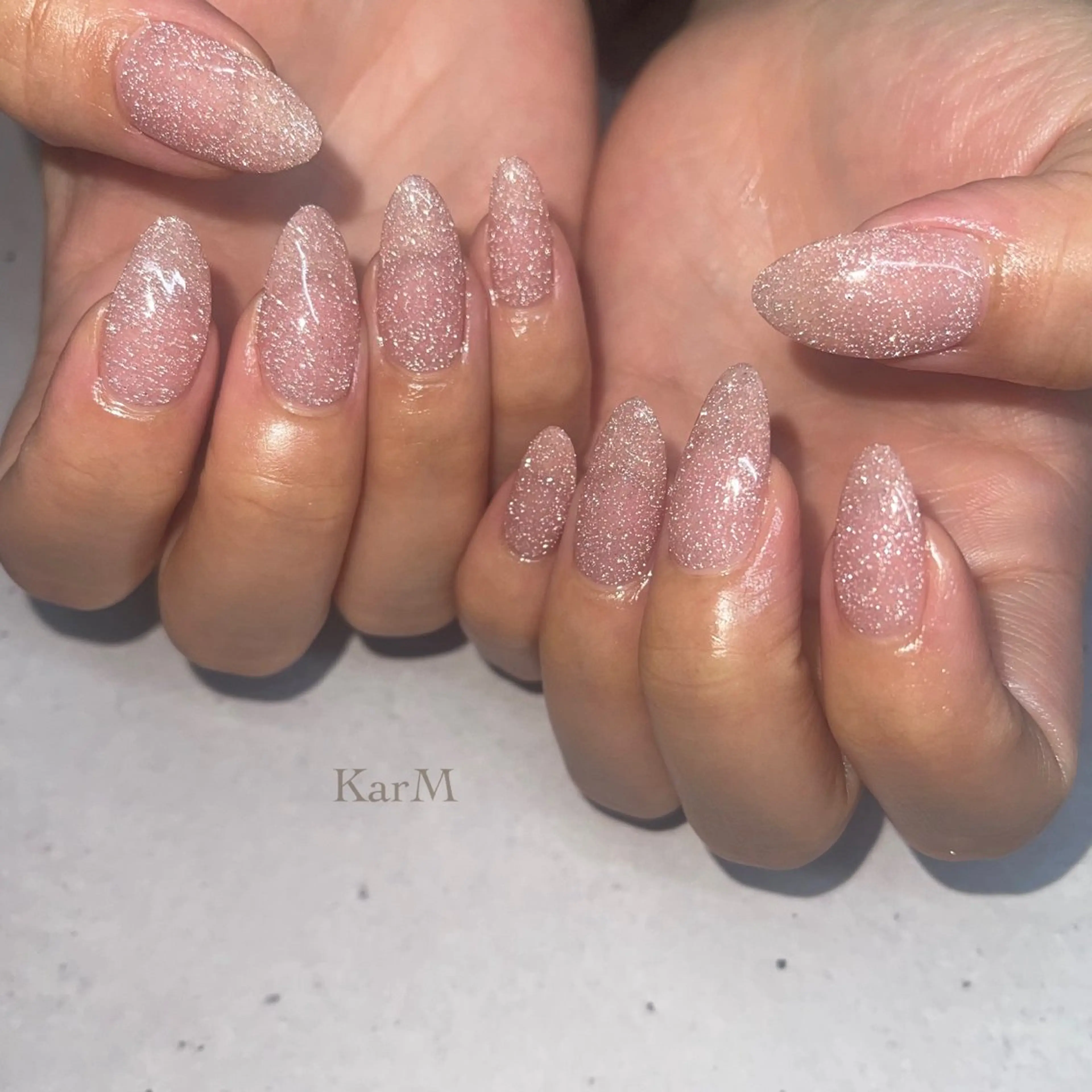 ネイル オーロラネイル チークネイル フラッシュネイル フレンチネイル 韓国ネイル ハンドネイル フットネイル ogino karinのネイルデザイン