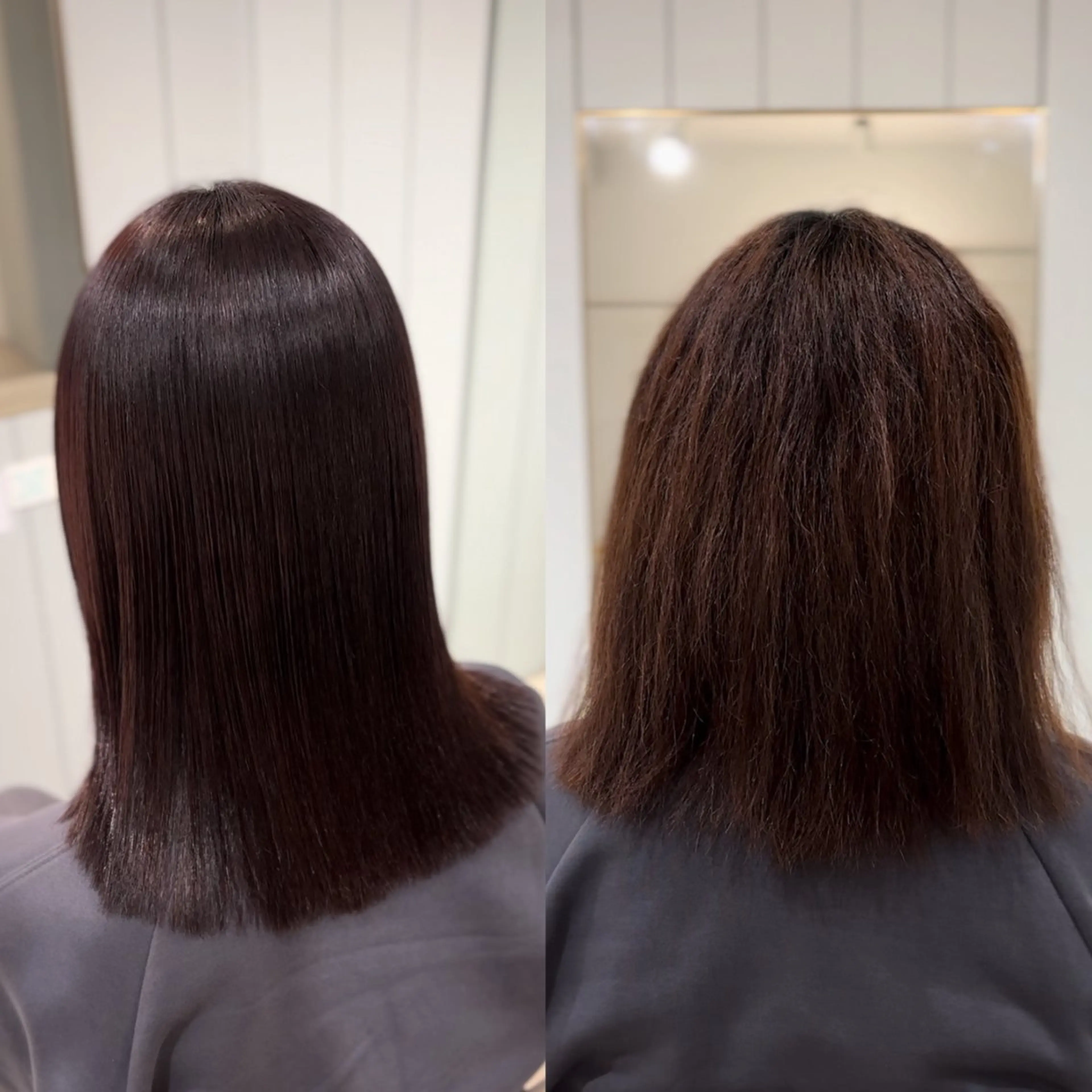 ミディアム ヘアカラー 縮毛矯正 トリートメント 美髪縮毛矯正/髪質 改善/Lecielのヘアスタイル