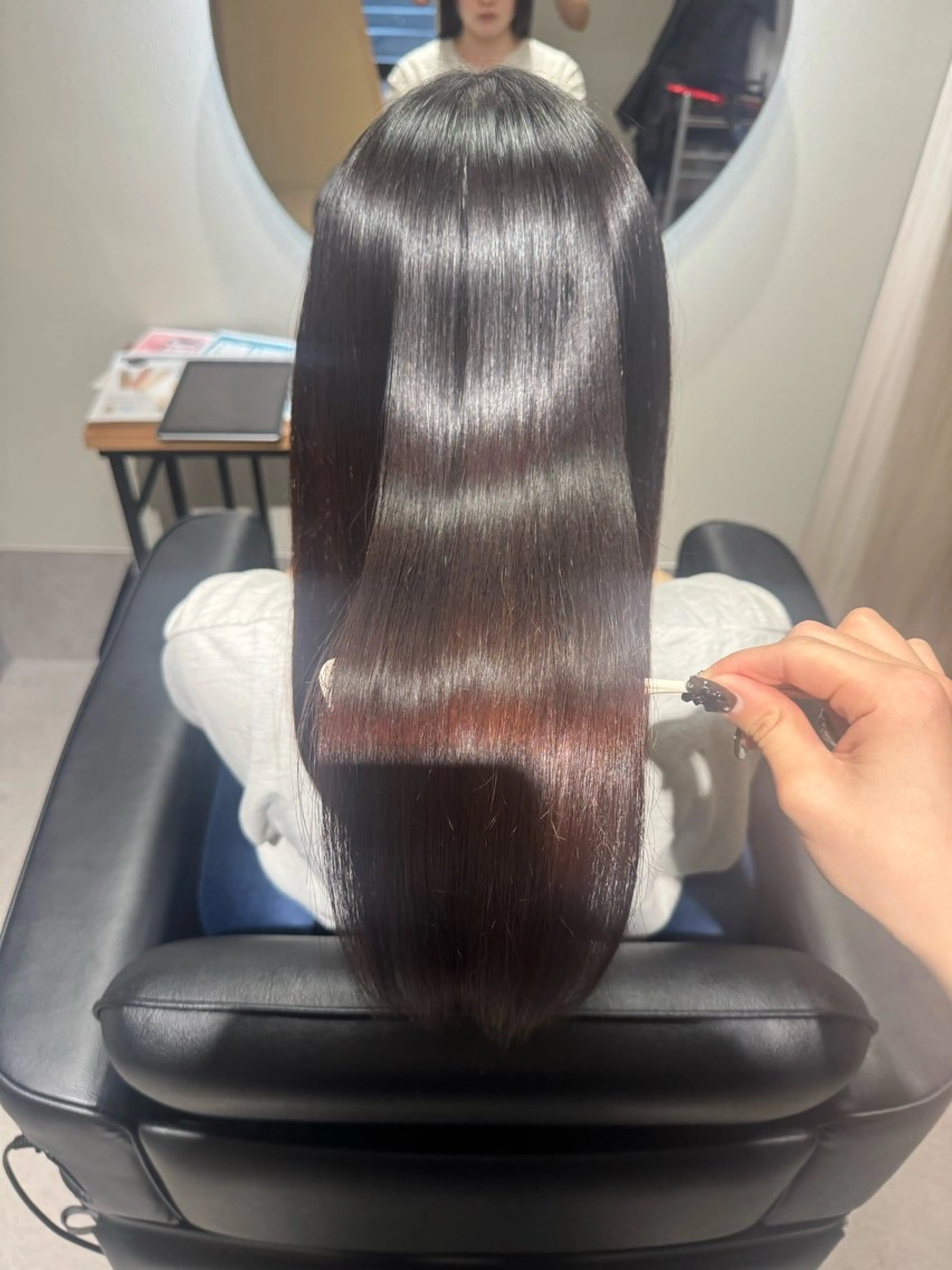 セミロング 縮毛矯正 トリートメント NAVY 橋本心 縮毛矯正のヘアスタイル