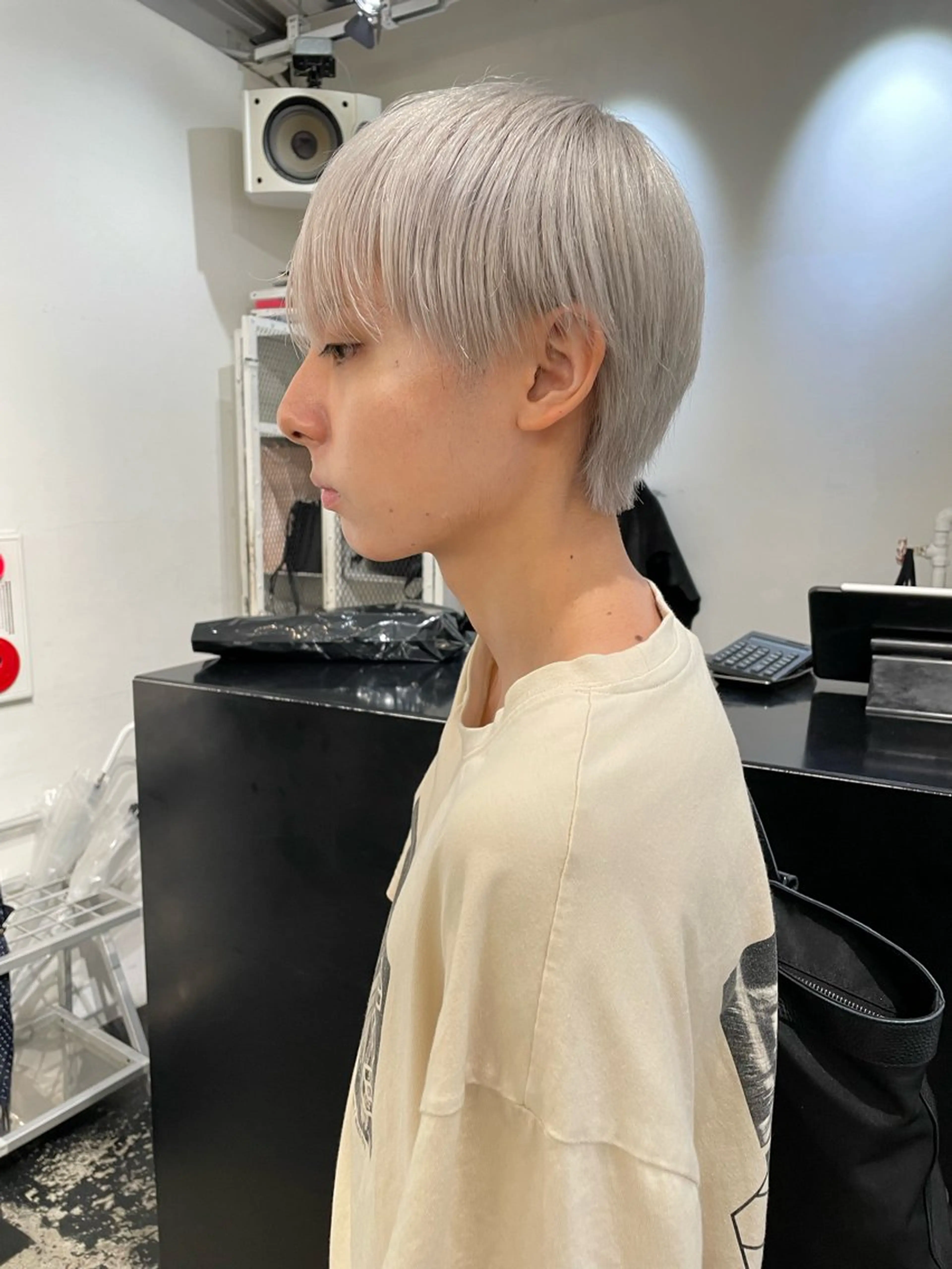 ショート カラー ヘアアレンジ メンズ メンズブリーチ ブリーチ カット ヘアカラー トリートメント 💗艶髪ハイトー ンAYAKA💗のヘアスタイル