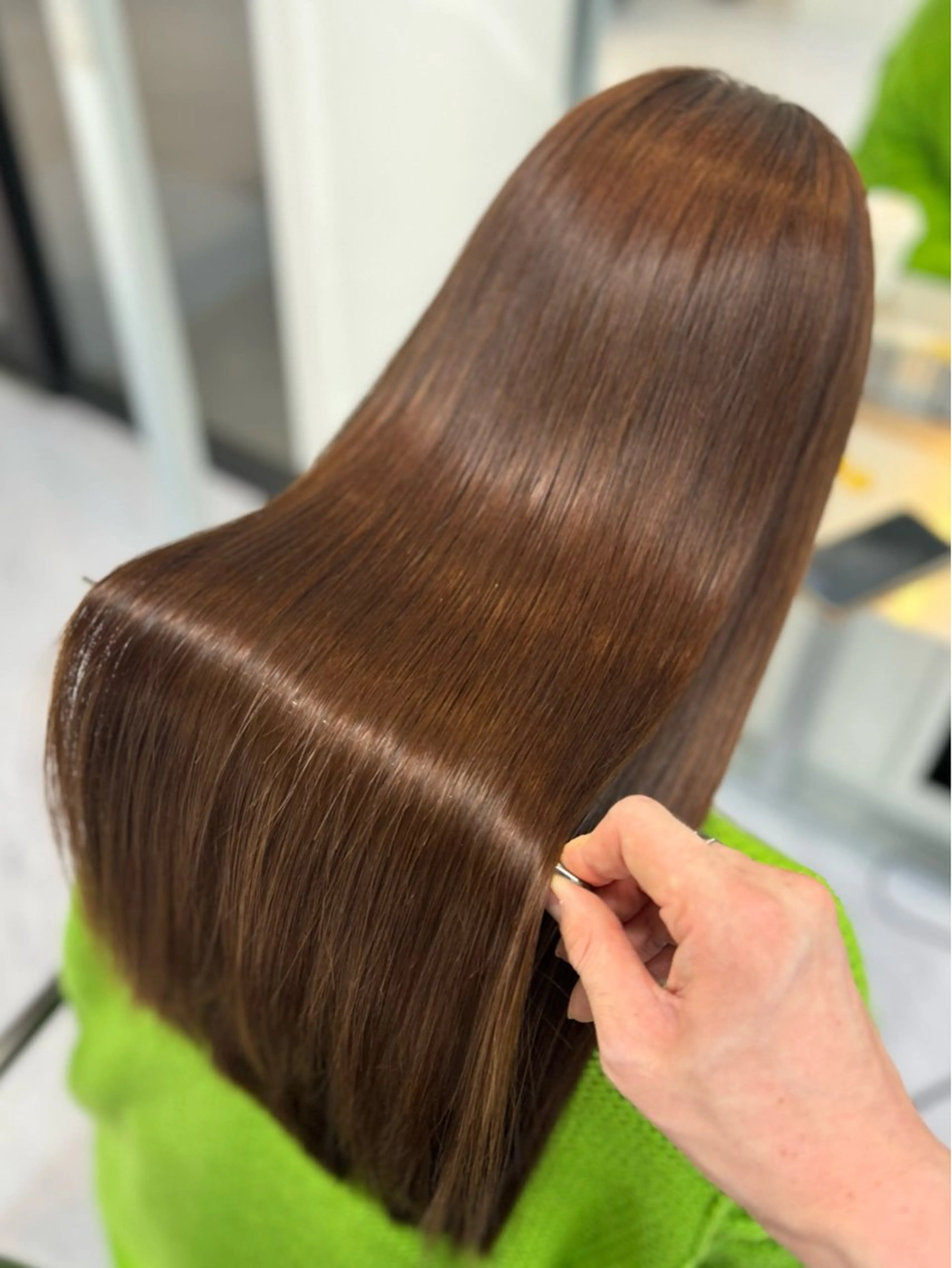 ロング カット 縮毛矯正 トリートメント 野口聖矢/縮毛矯正 髪質改善/ViVIEのヘアスタイル