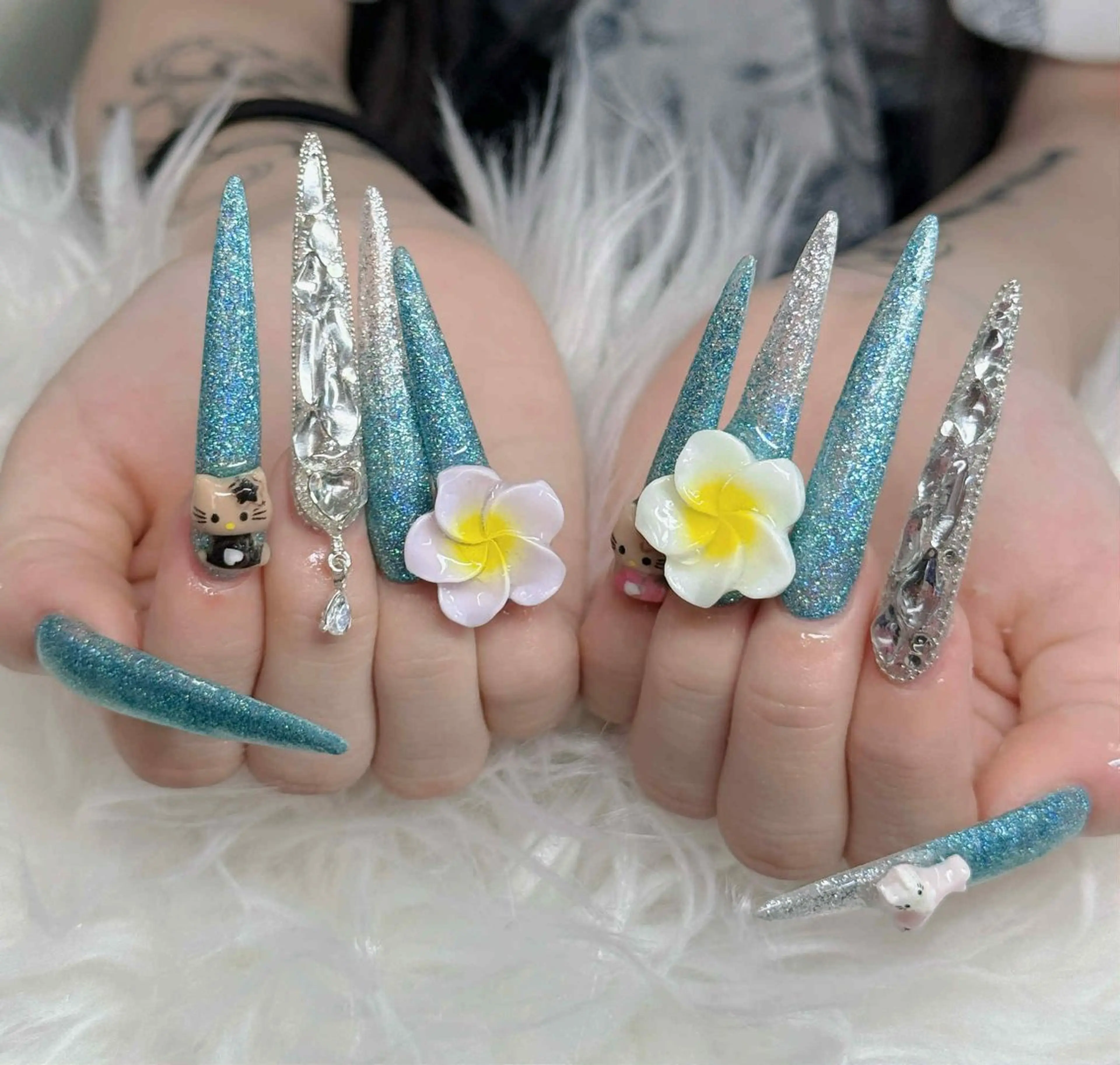 ネイル フットネイル フレンチネイル グラデーション 韓国ネイル ロングネイル ハンドネイル Hani Nail Salonのネイルデザイン