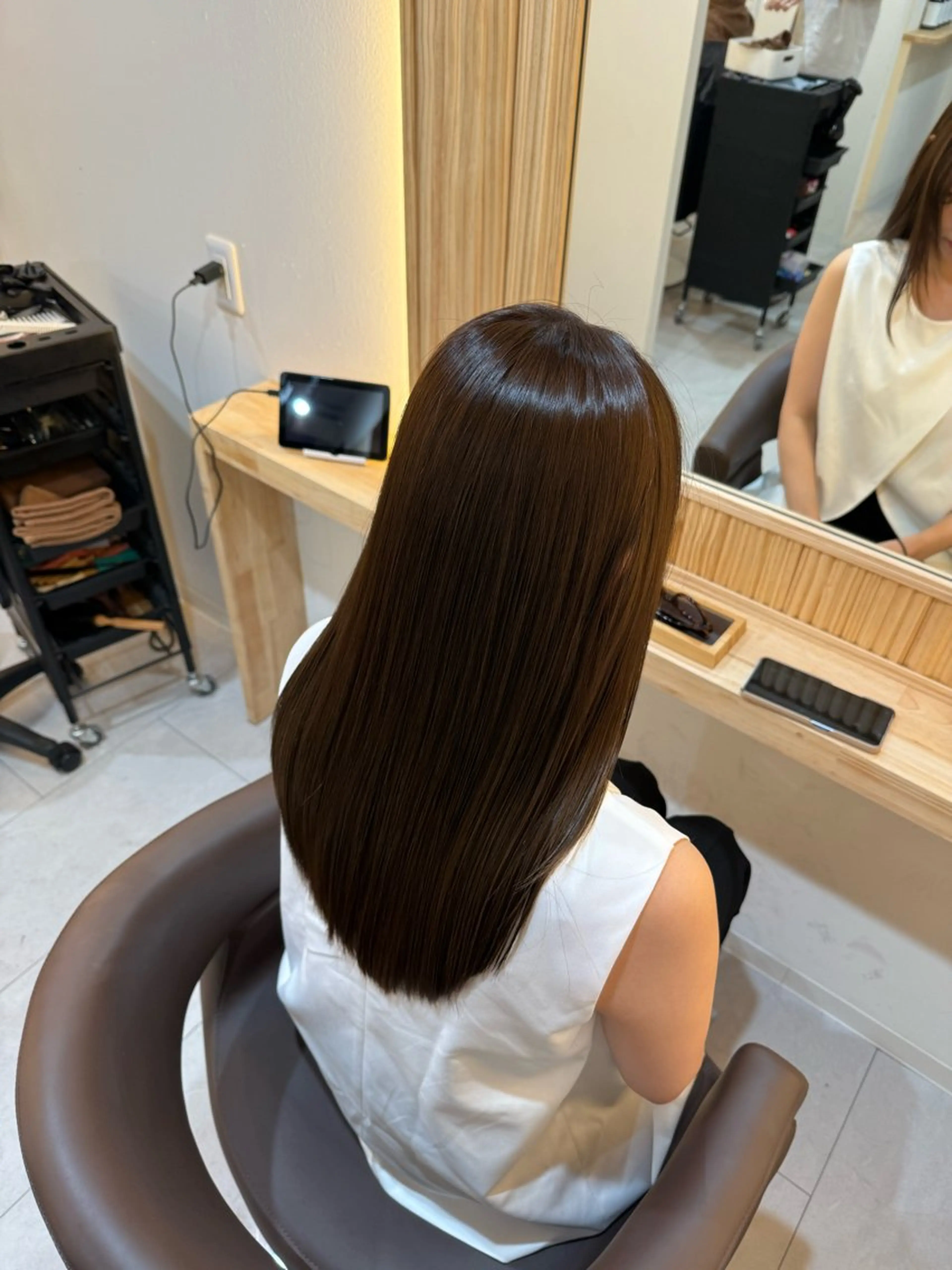 ロング 縮毛矯正 トリートメント トリートメント attrait南堀江所属・絹髪職人 KAISEI艶髪のヘアスタイル