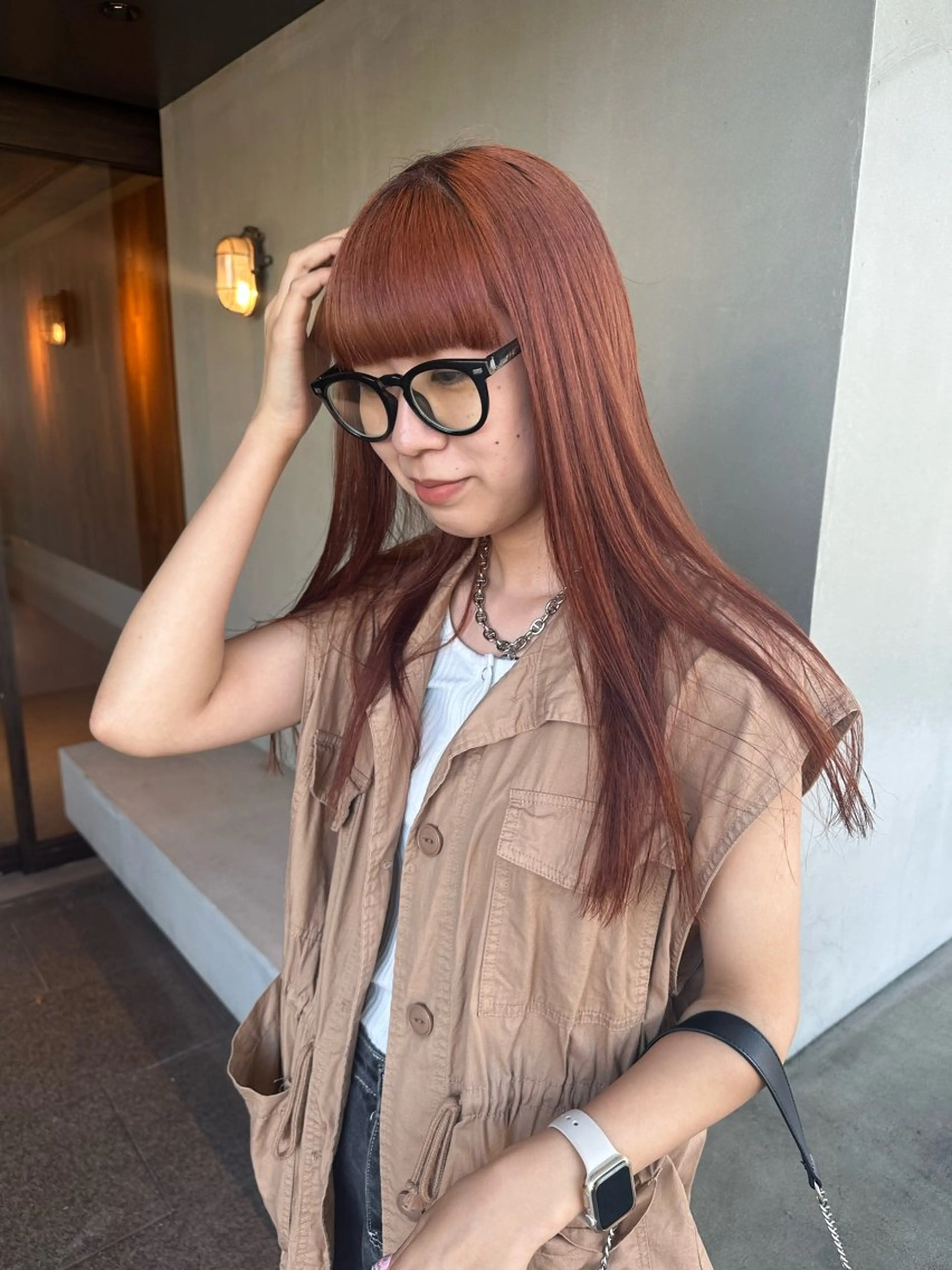 ロング カラー ヘアカラー 福崎 真奈のヘアスタイル
