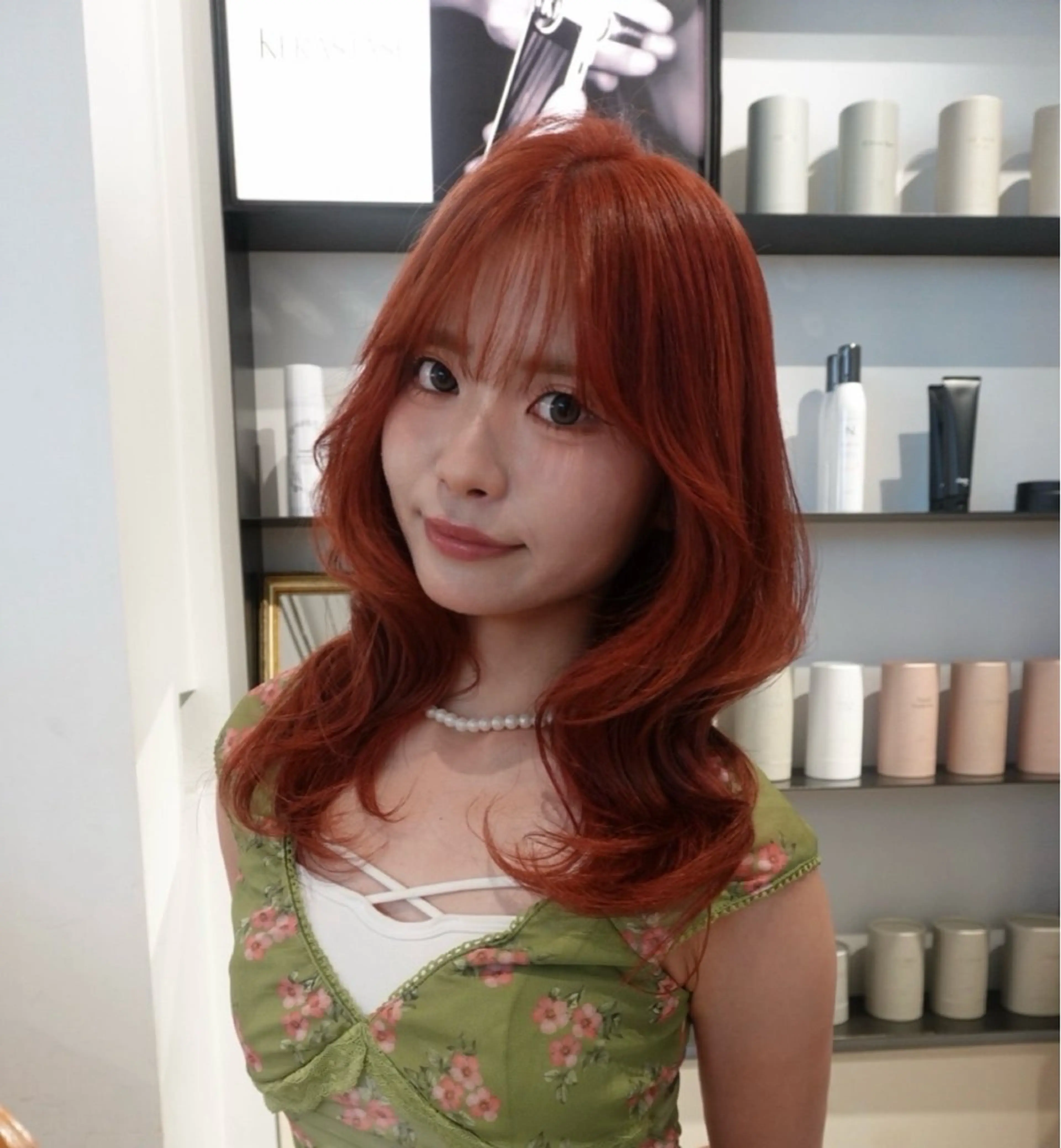 カラー 暖色カラー/ ネイル momo🍀☆*:°のヘアスタイル