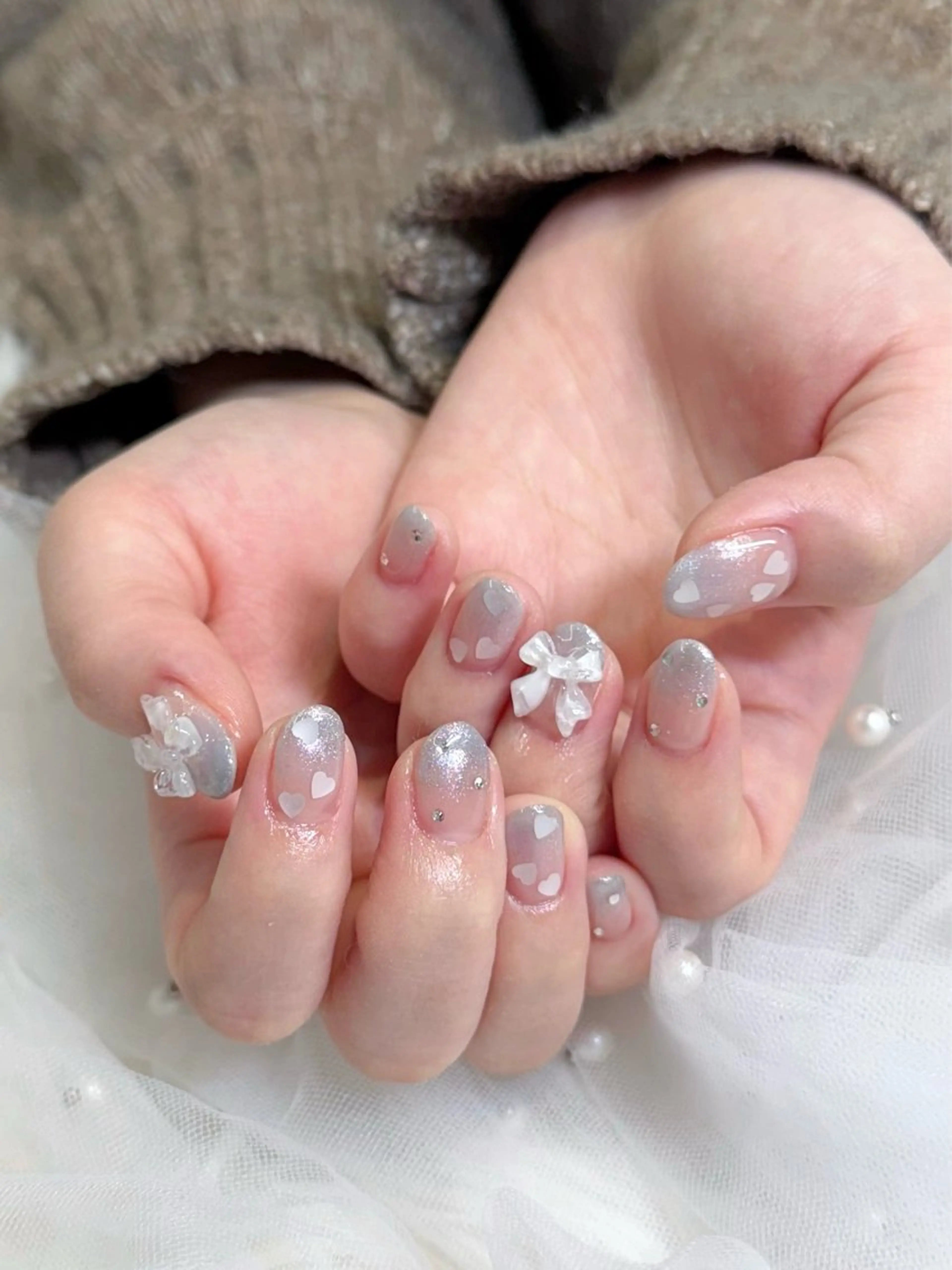 ネイル ブルー パステルネイル ハンドネイル ハンドケア Chizuru 💫のネイルデザイン