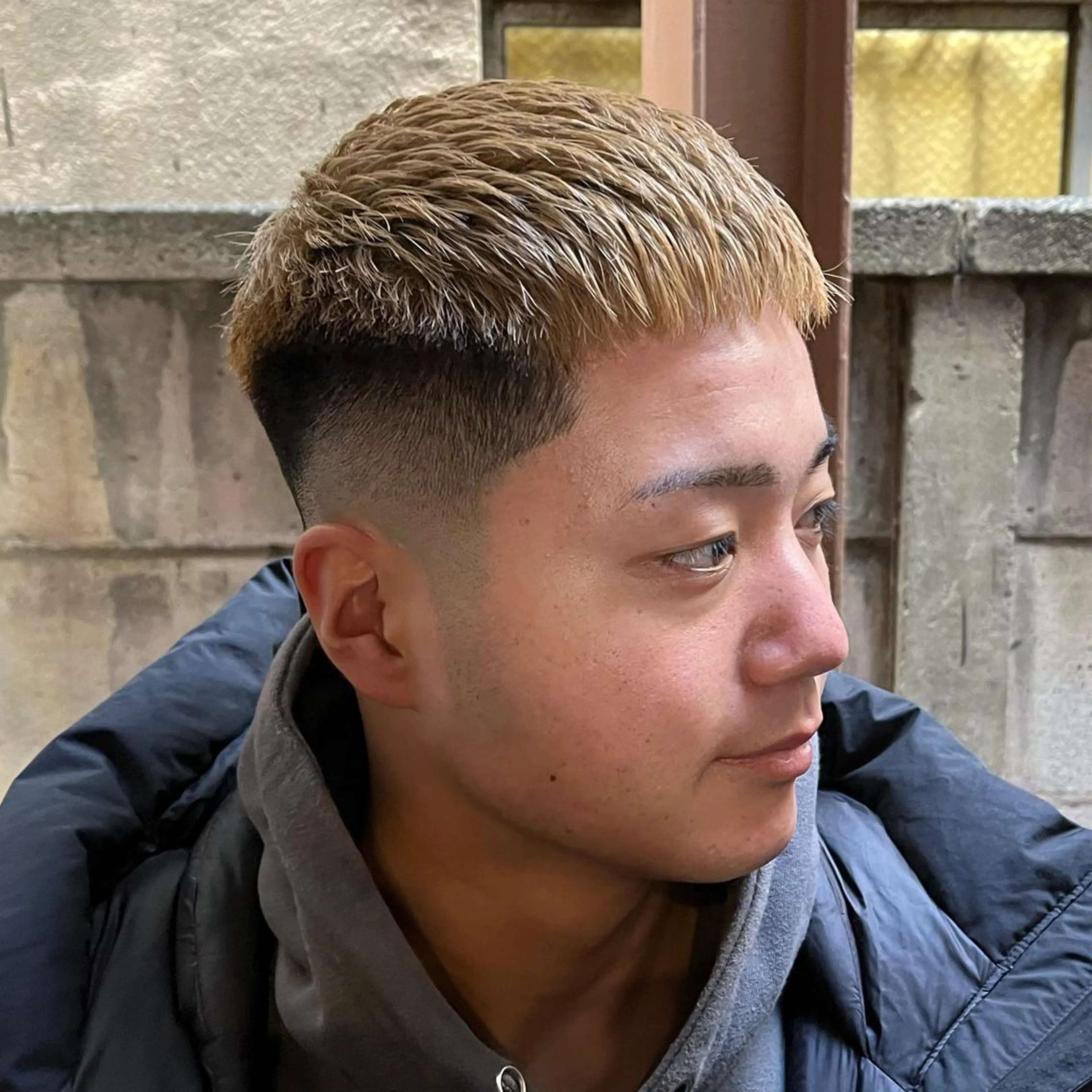 ショート メンズ フェードカット メンズパーマ スキンフェード スペインカール カット 立川/メンズパーマ 厚進太郎のヘアスタイル