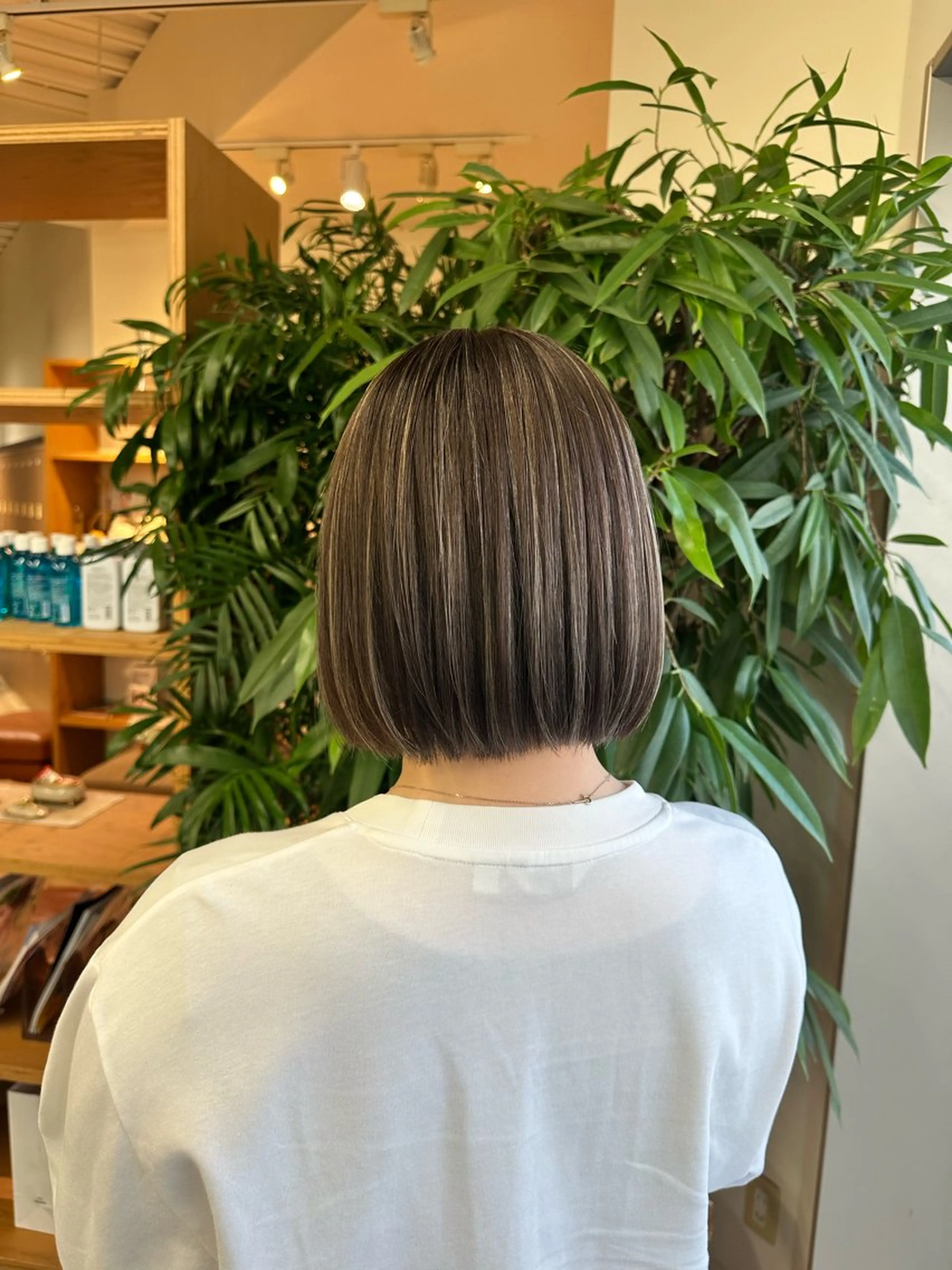 ショート ボブ ハイライト ヘアカラー トリートメント ブリーチカラー/ わきたちえ🌻のヘアスタイル