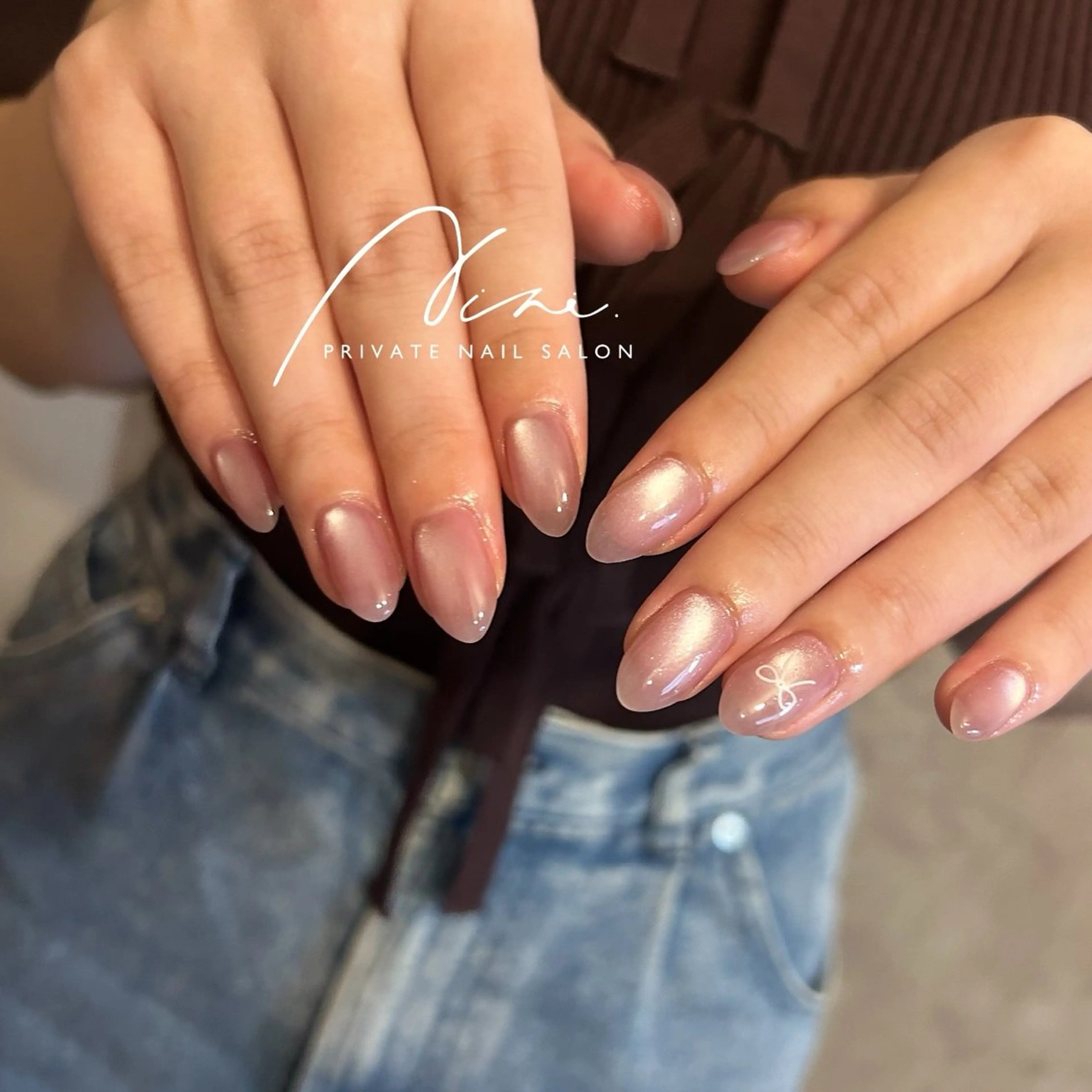 ネイル リボン ハンドネイル riri. nail salonのネイルデザイン