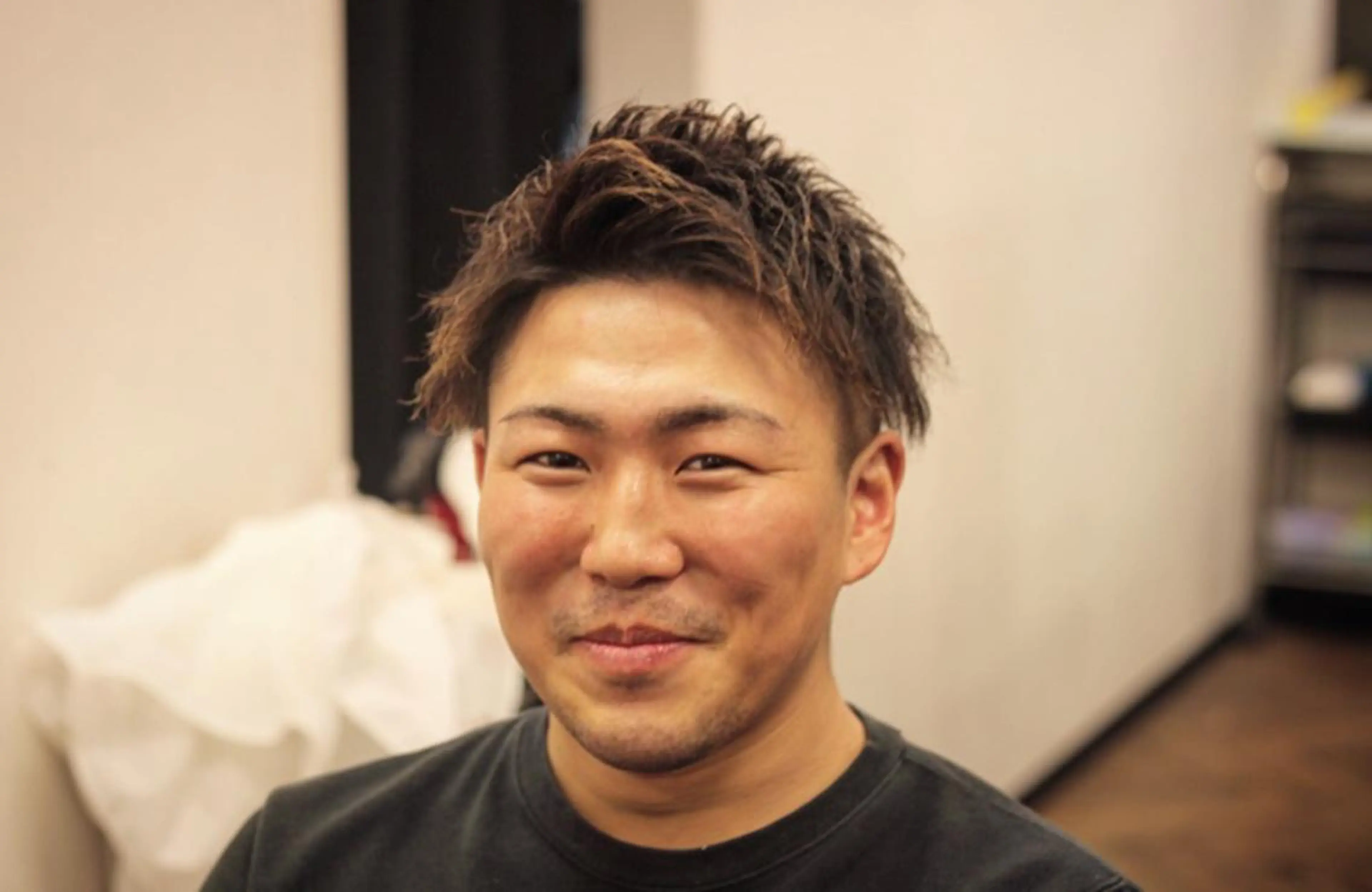 ショート メンズ アップバング カット ヘアセット 前田賢生 ご新規様はNGのヘアスタイル