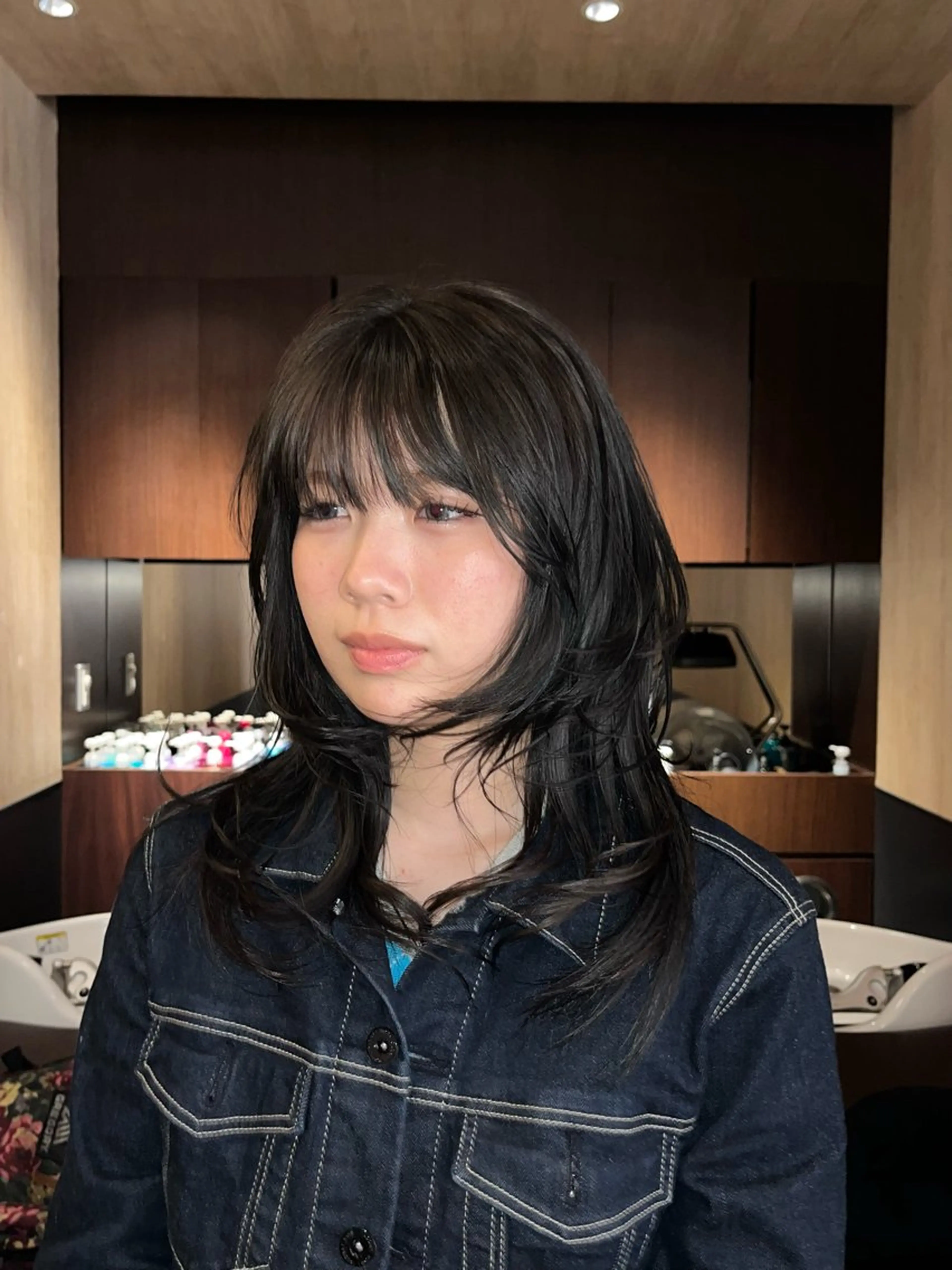 セミロング カラー ケアカラー 産休中です 艶カラー♡オカのヘアスタイル