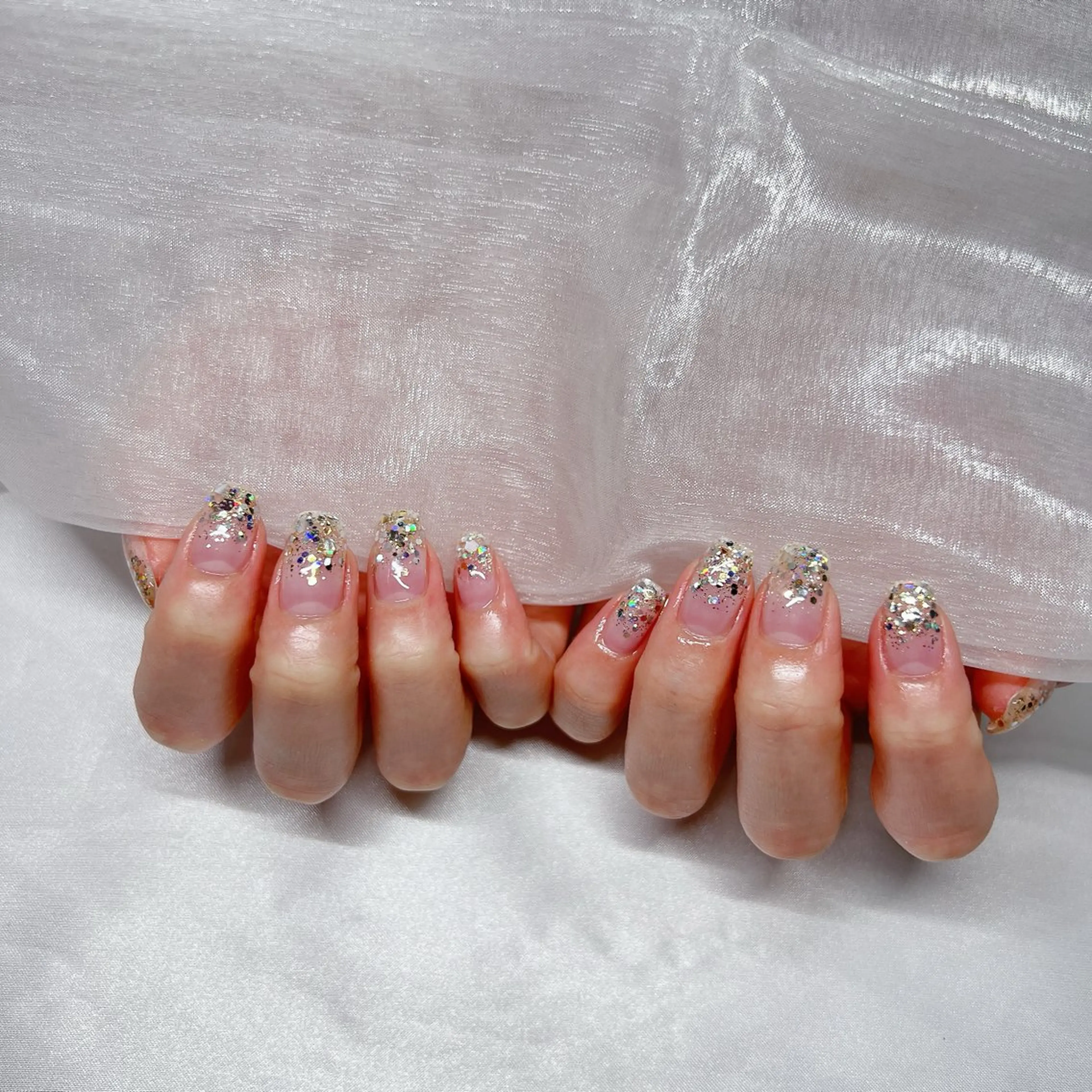 ネイル ジェルネイル 韓国ネイル ラメ(グリッター) マグネットネイル ミラーネイル ハンドネイル -nail salon-Reward所属・nail salon Rewardのネイルデザイン