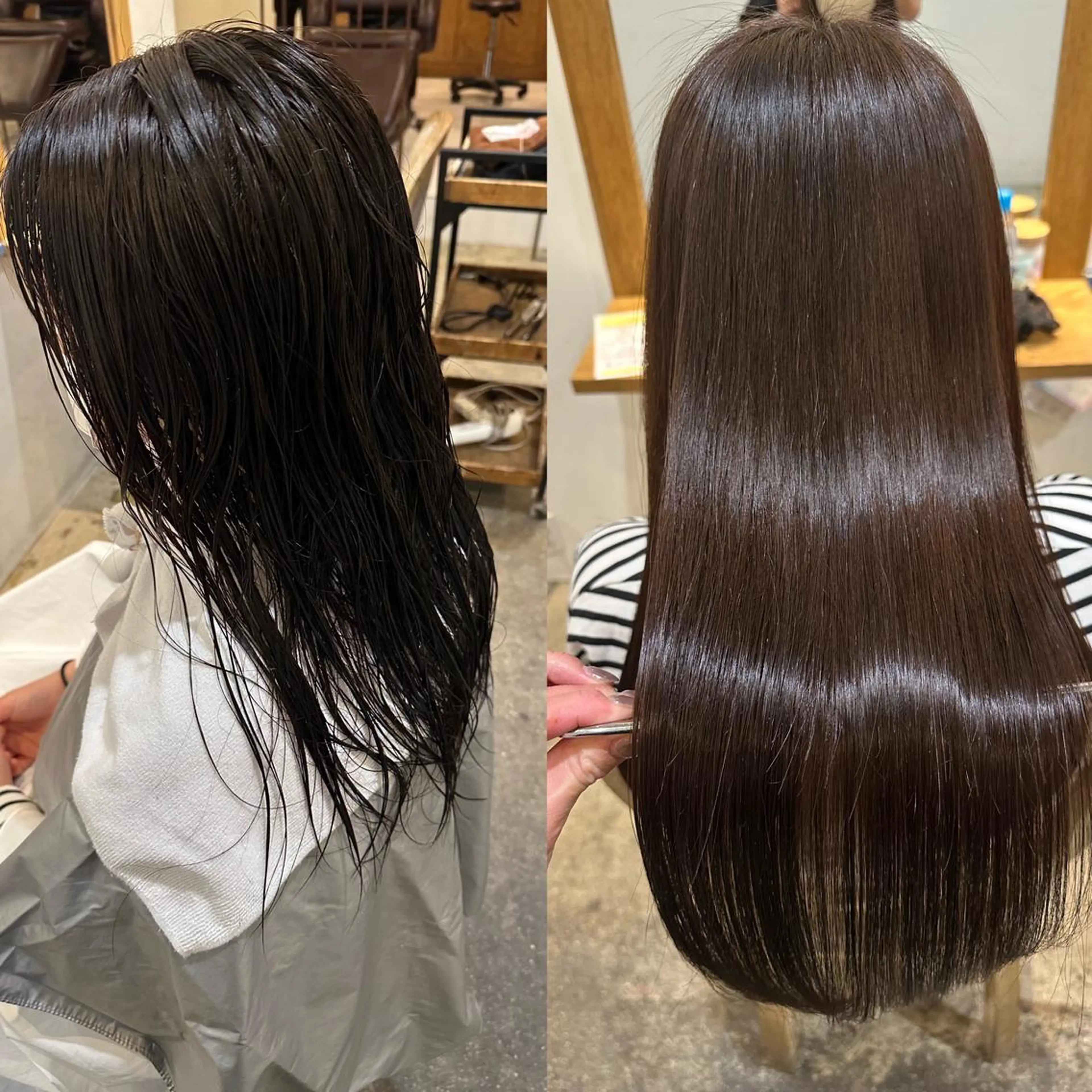 ミディアム 縮毛矯正 ブリーチ縮毛矯正 齊藤翔太のヘアスタイル