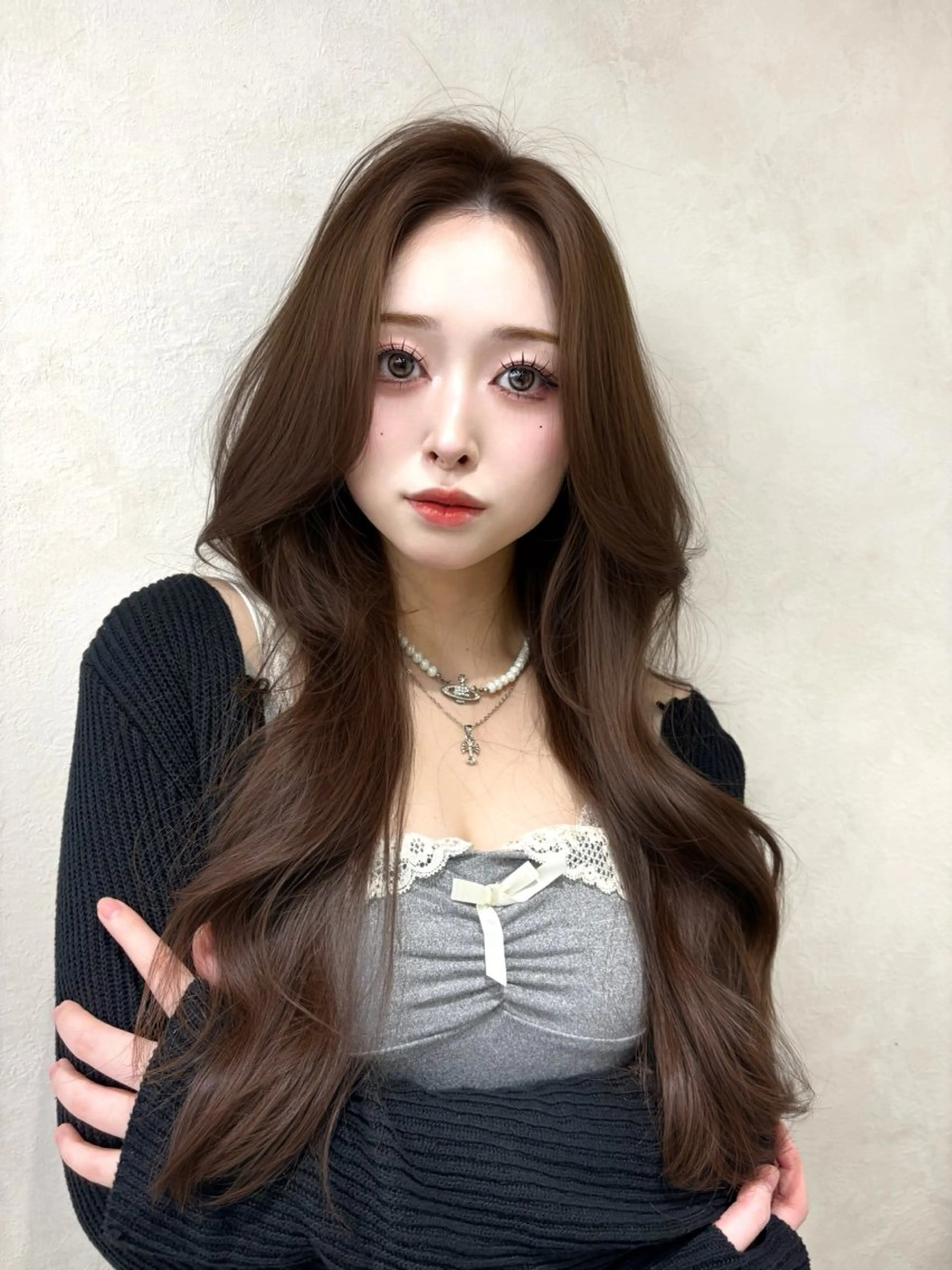 セミロング カット ヘアカラー トリートメント 韓国🇰🇷レイヤー 透明感/秀瑛🩶のヘアスタイル