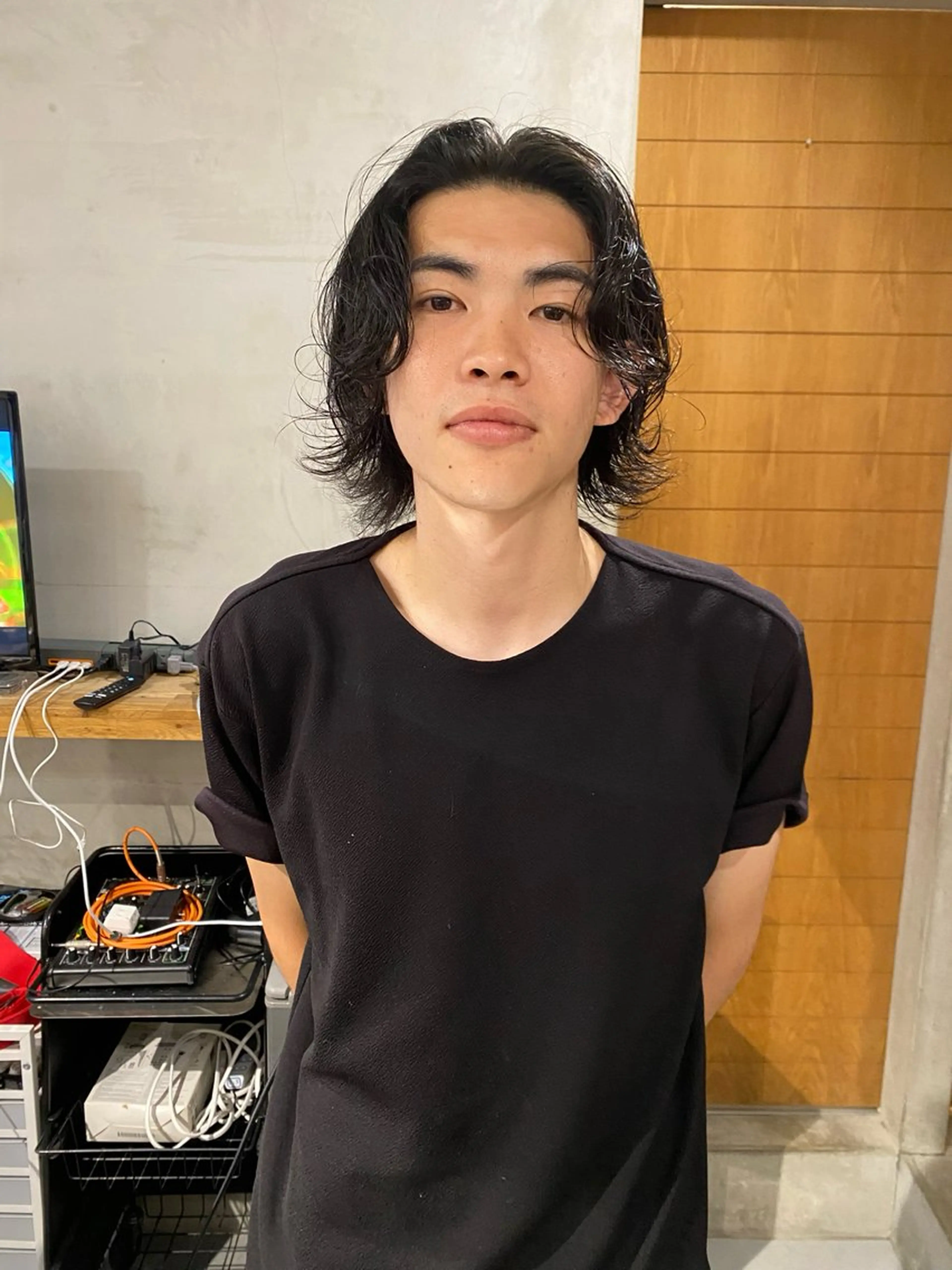 ミディアム メンズ カット MOTEL men's andshaving所属・鶴見 光のヘアスタイル