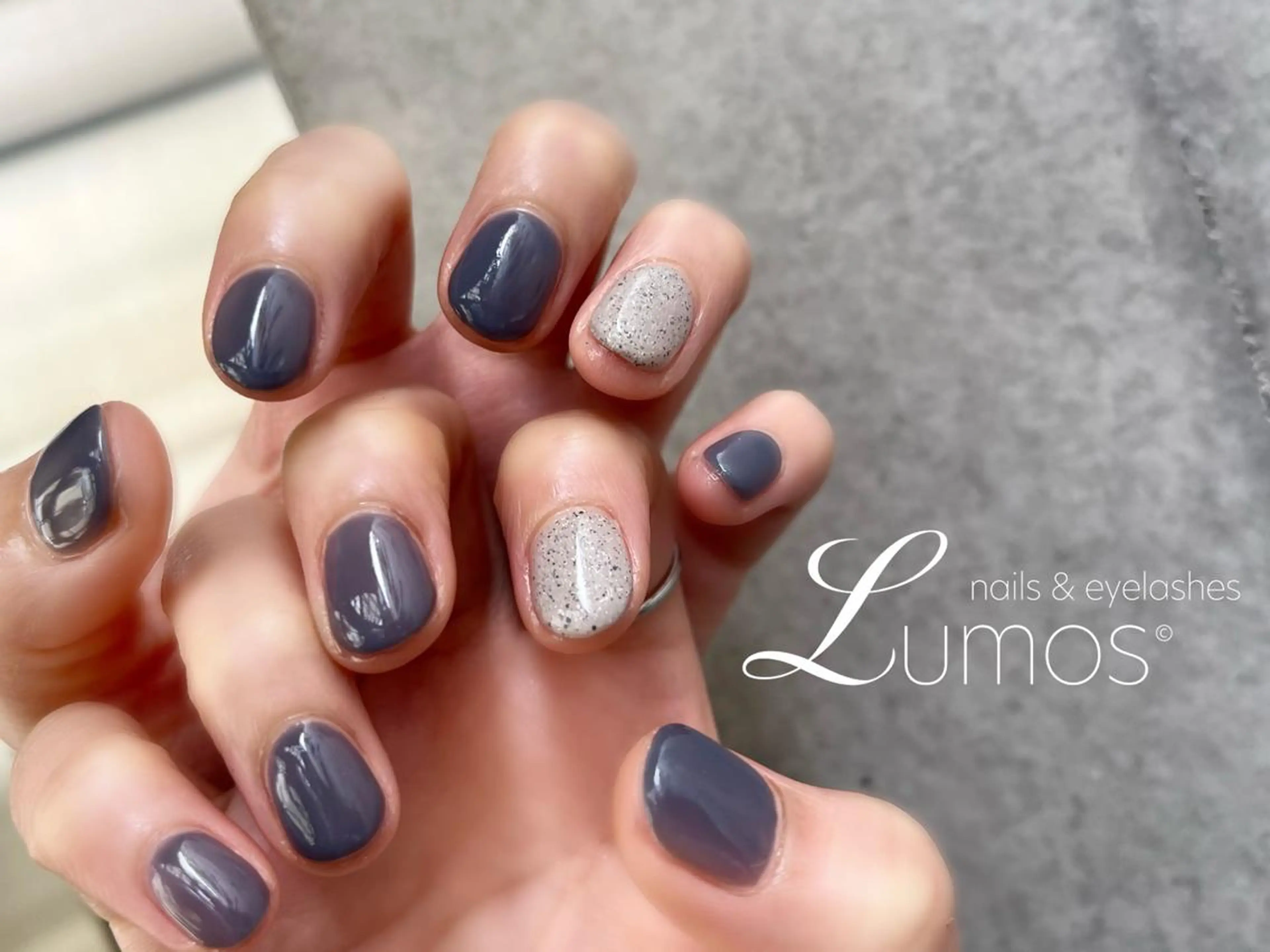 ネイル ブルー ハンドネイル Lumos/nail &eyelashes桜川店所属・Lumos Annのネイルデザイン