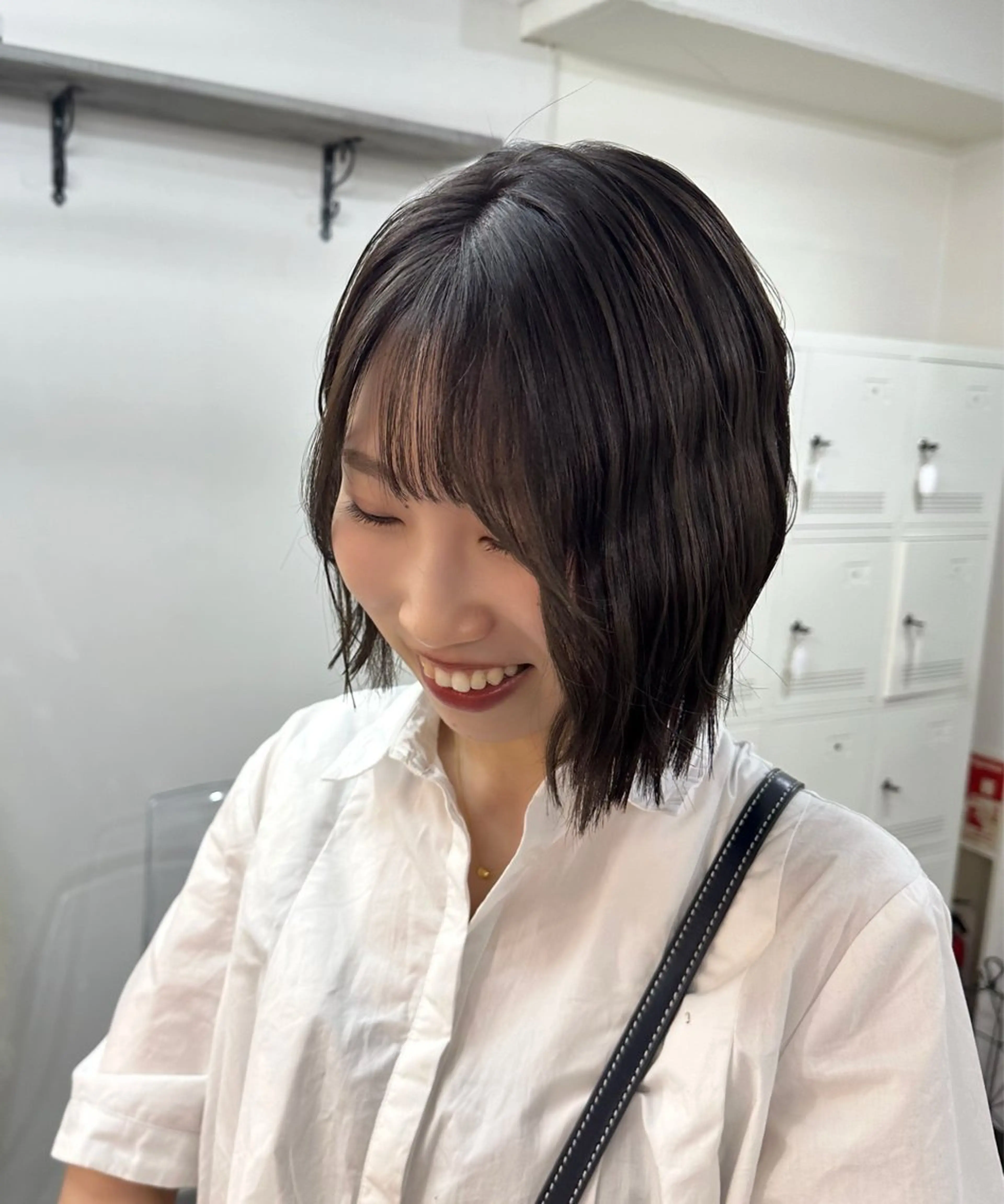 ショート 切りっぱなしボブ ボブ 寺川留以 /カットモデル募集中のヘアスタイル