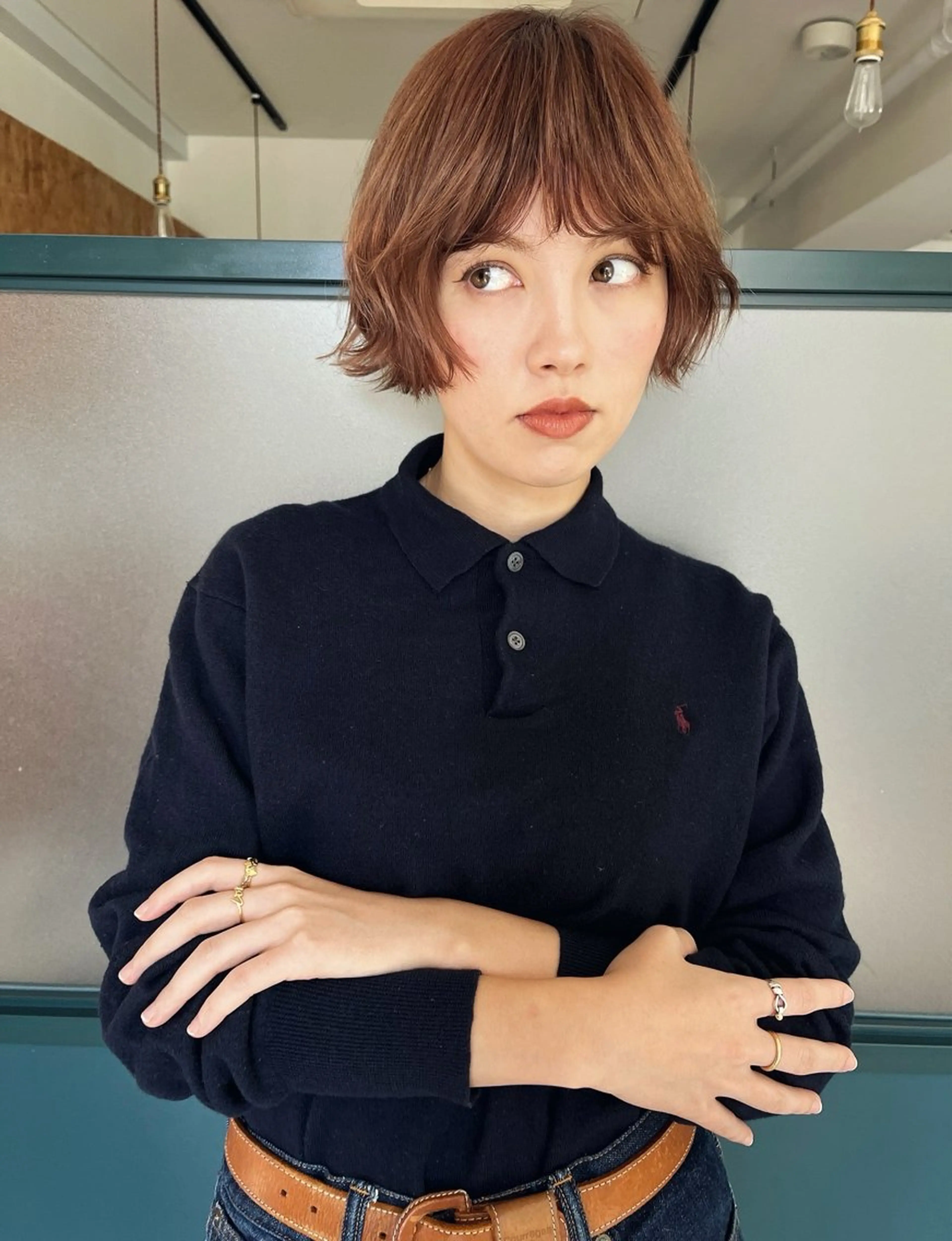 ショート カット 暖色・パーマ 🌼クニトウメイのヘアスタイル