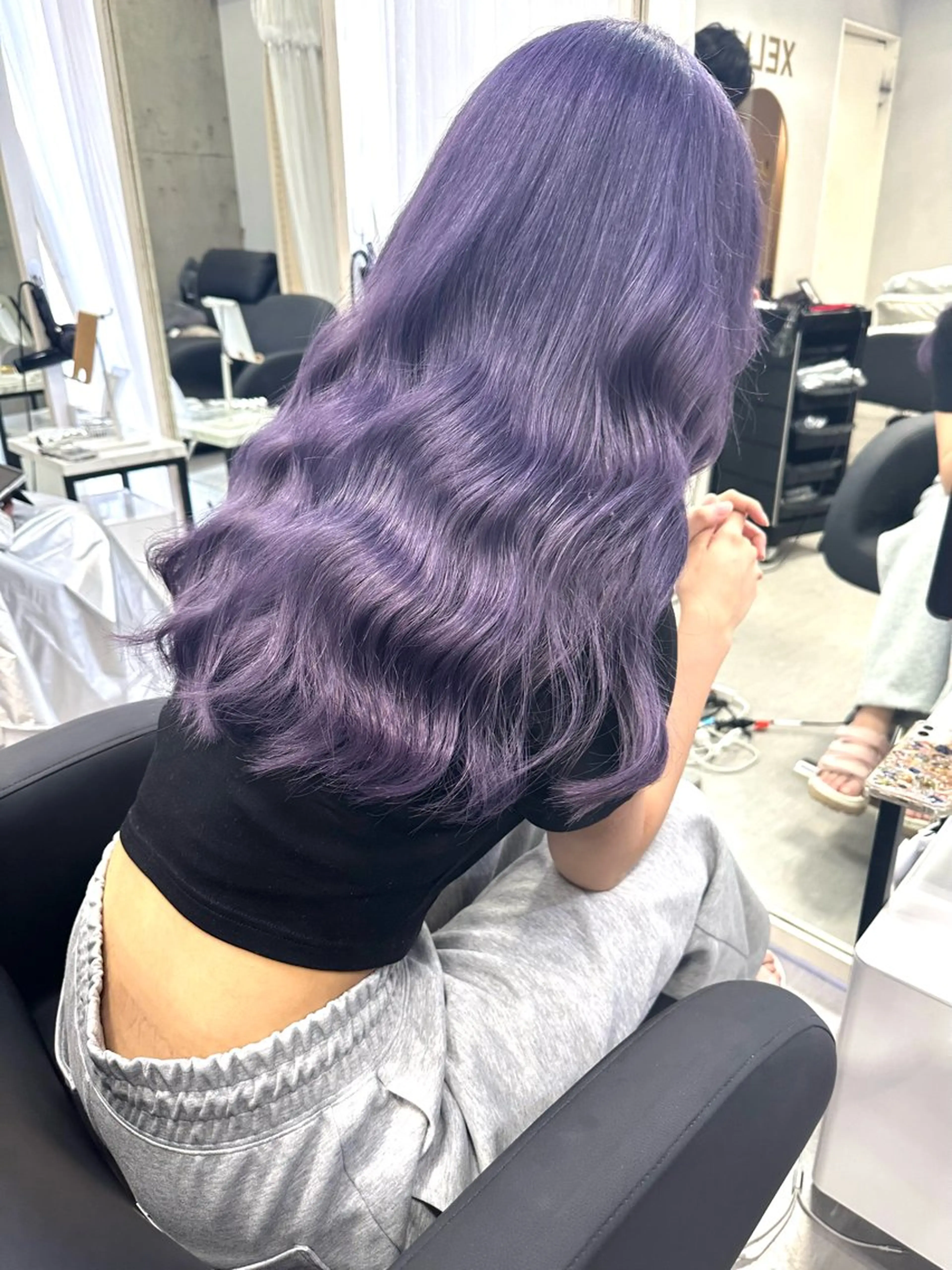 ロング カラー ブリーチ ダブルカラー ハイライトカラー ハイトーンカラー イルミナカラー ヘアカラー XELM/ハイトーン /高崎/RUIのヘアスタイル