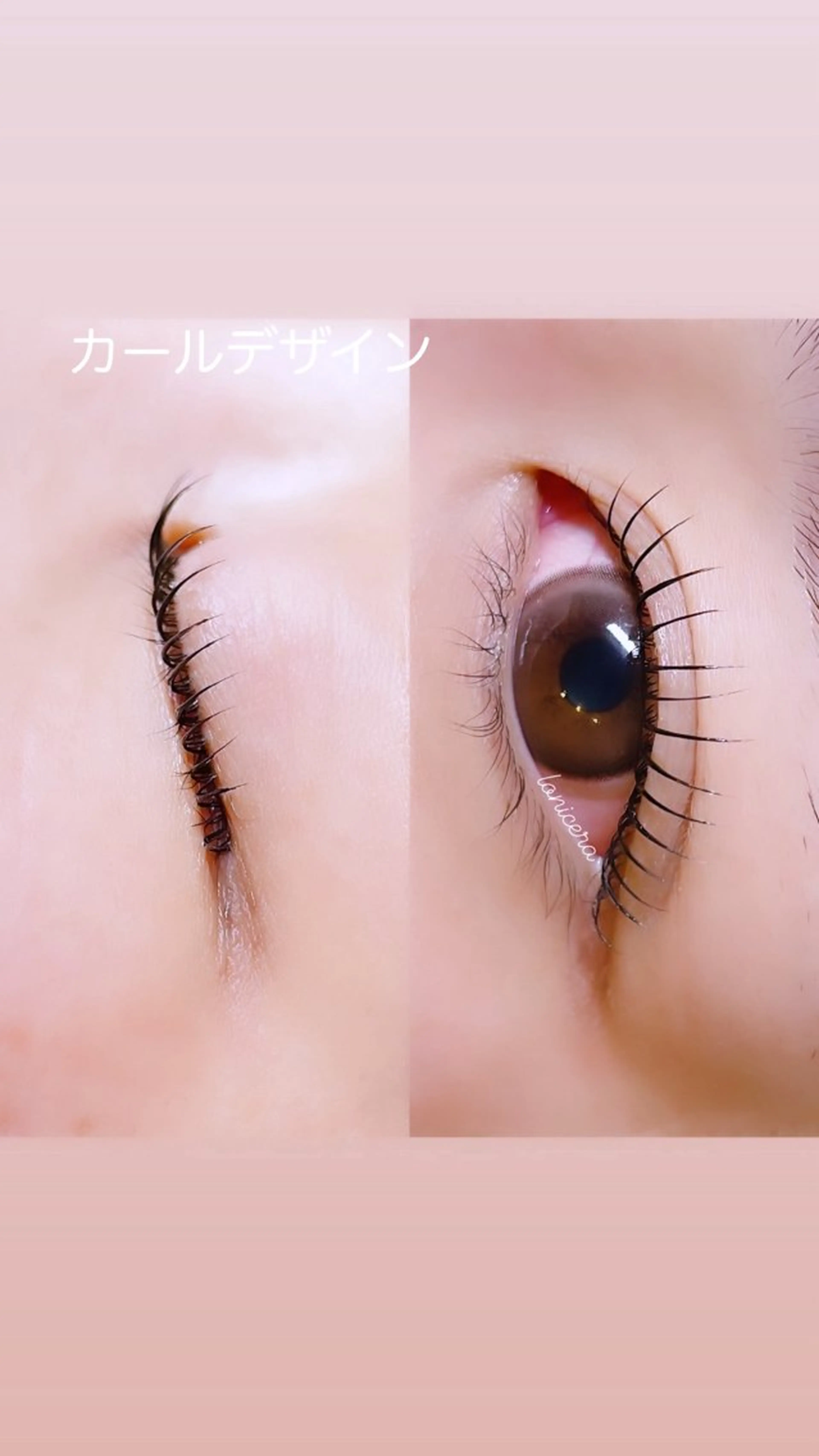 マツエク・マツパ 一重×まつ毛パーマ ロニセラ アイラッシュのマツエク・マツパデザイン