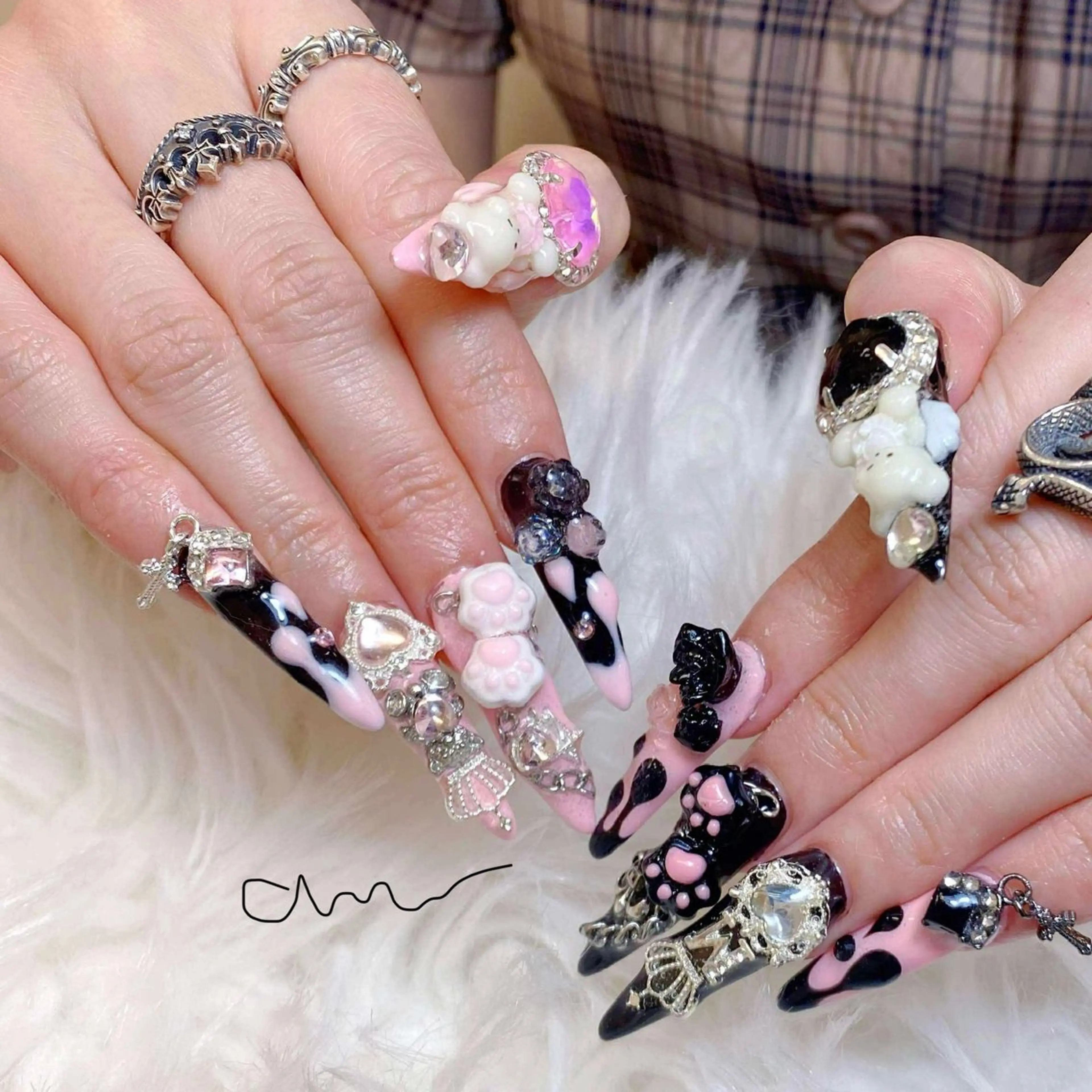 ネイル ハンドネイル ANH NAIL ゴテゴテ専門店💎のネイルデザイン