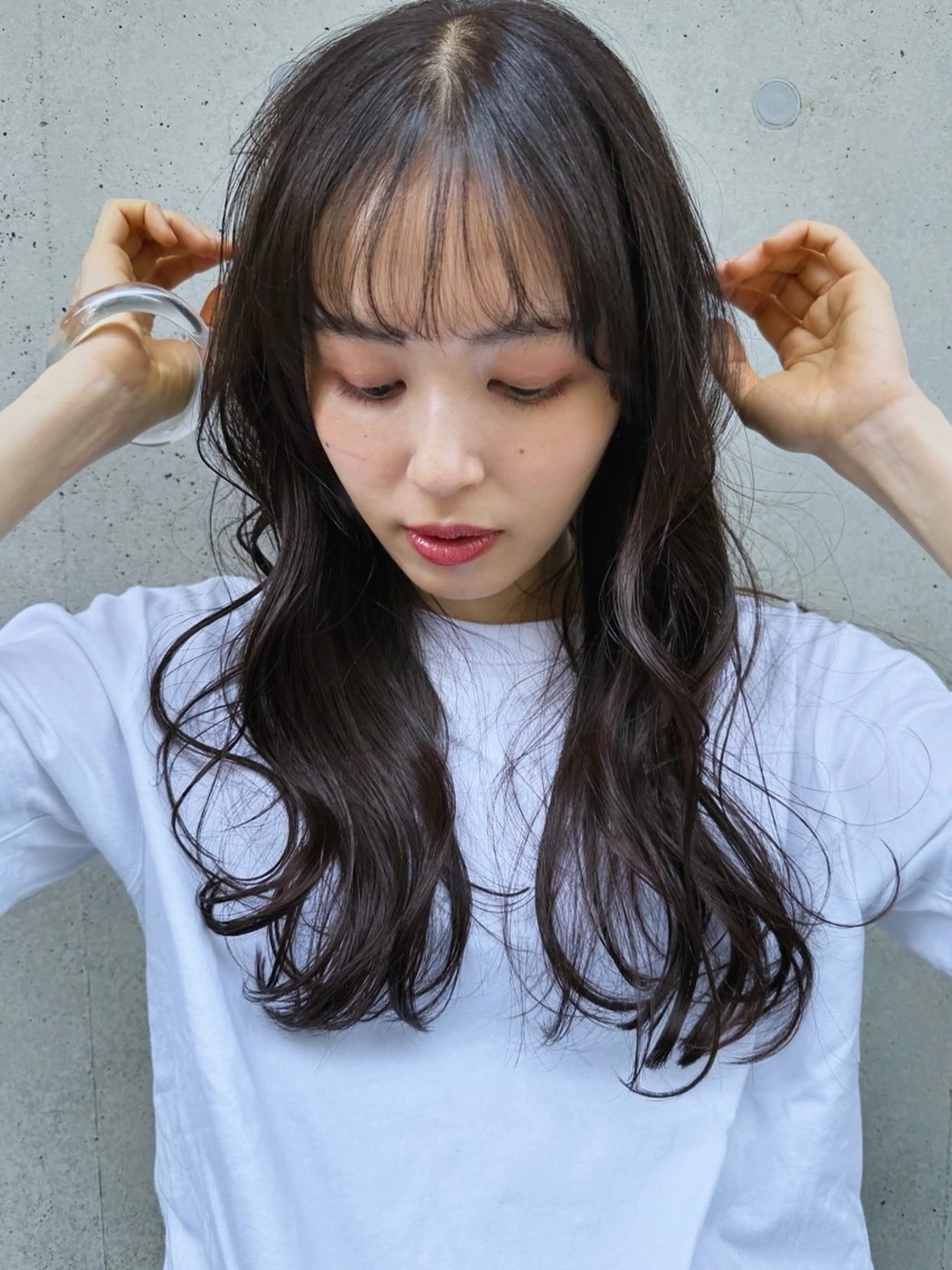 セミロング カラー カット ヘアカラー トリートメント 嶋佐 昌大 シマサマオのヘアスタイル