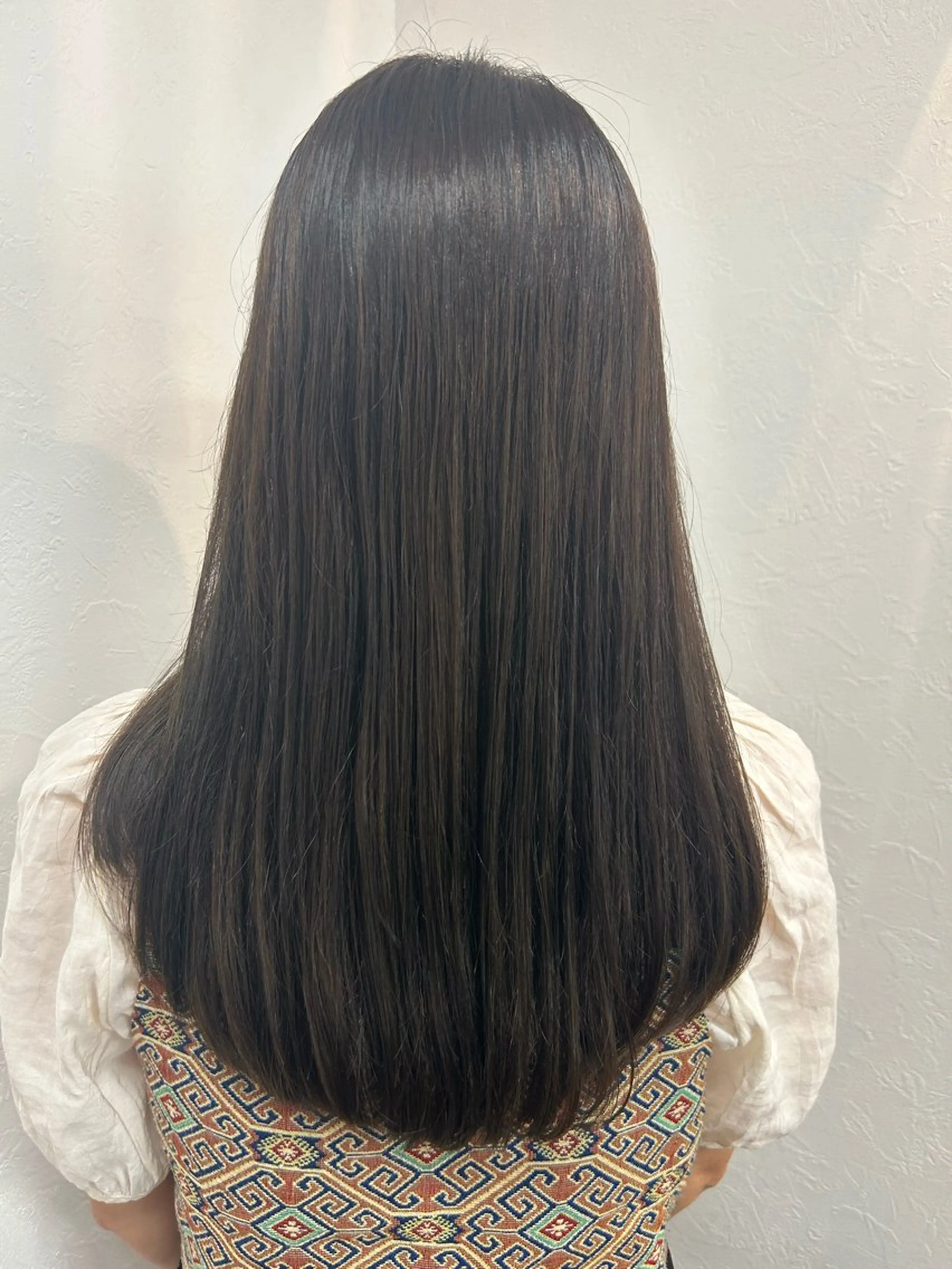 ロング カラー カット ヘアカラー トリートメント 永幡 早百合のヘアスタイル