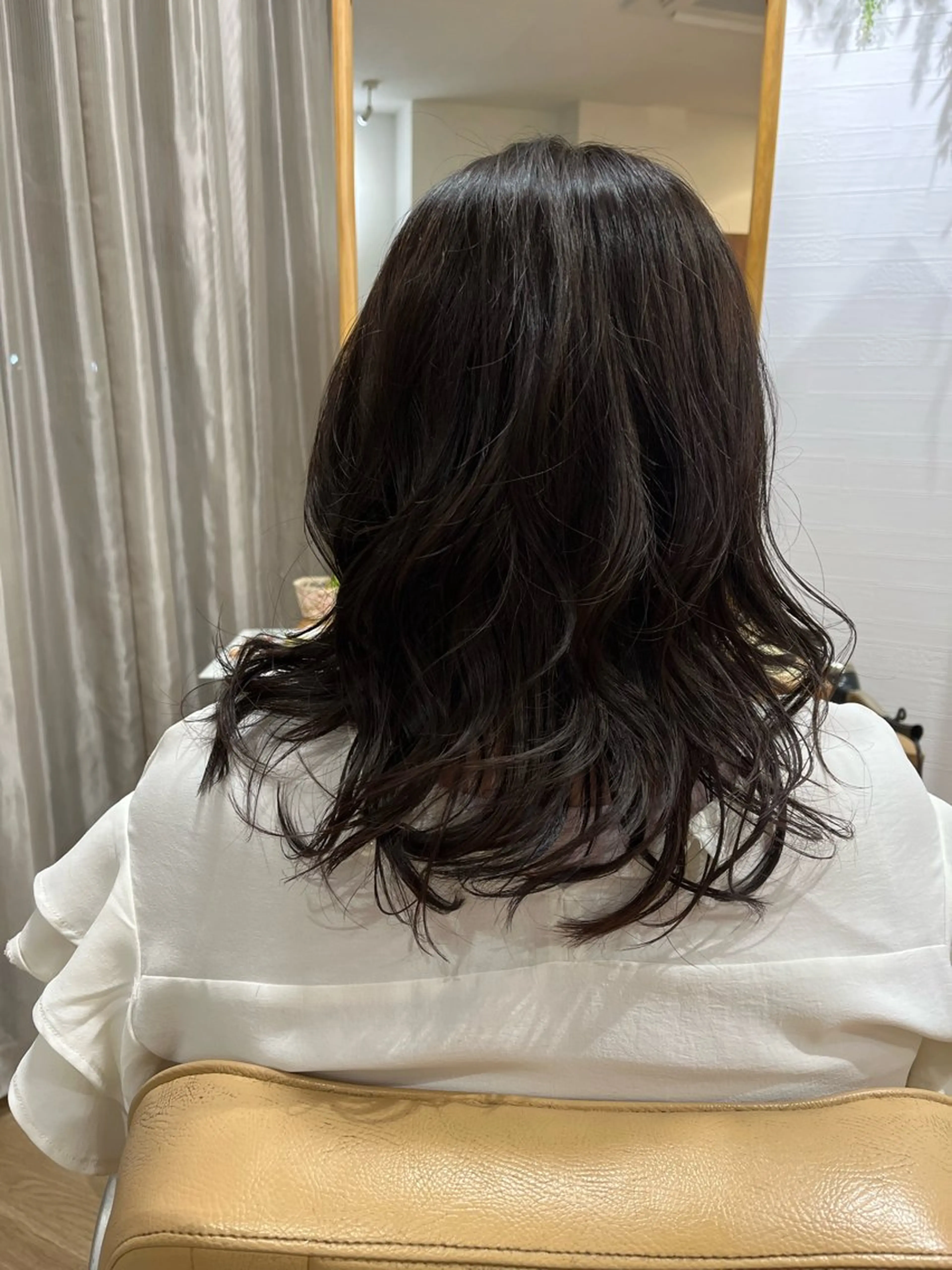 セミロング セミロングパーマ レイヤーカット カット Greens Yokoのヘアスタイル