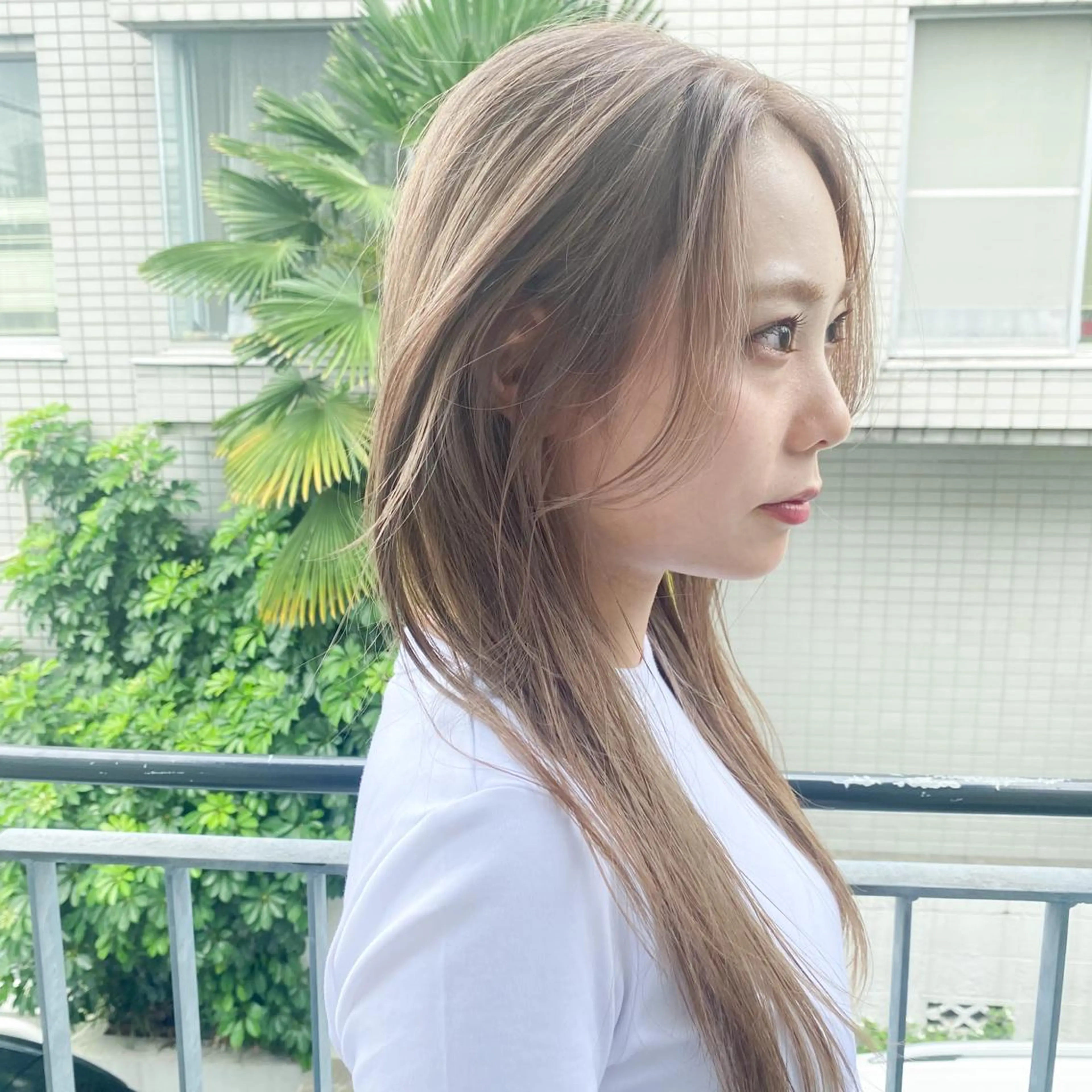 ロング カラー 艶髪ブリーチ 永井竜也のヘアスタイル