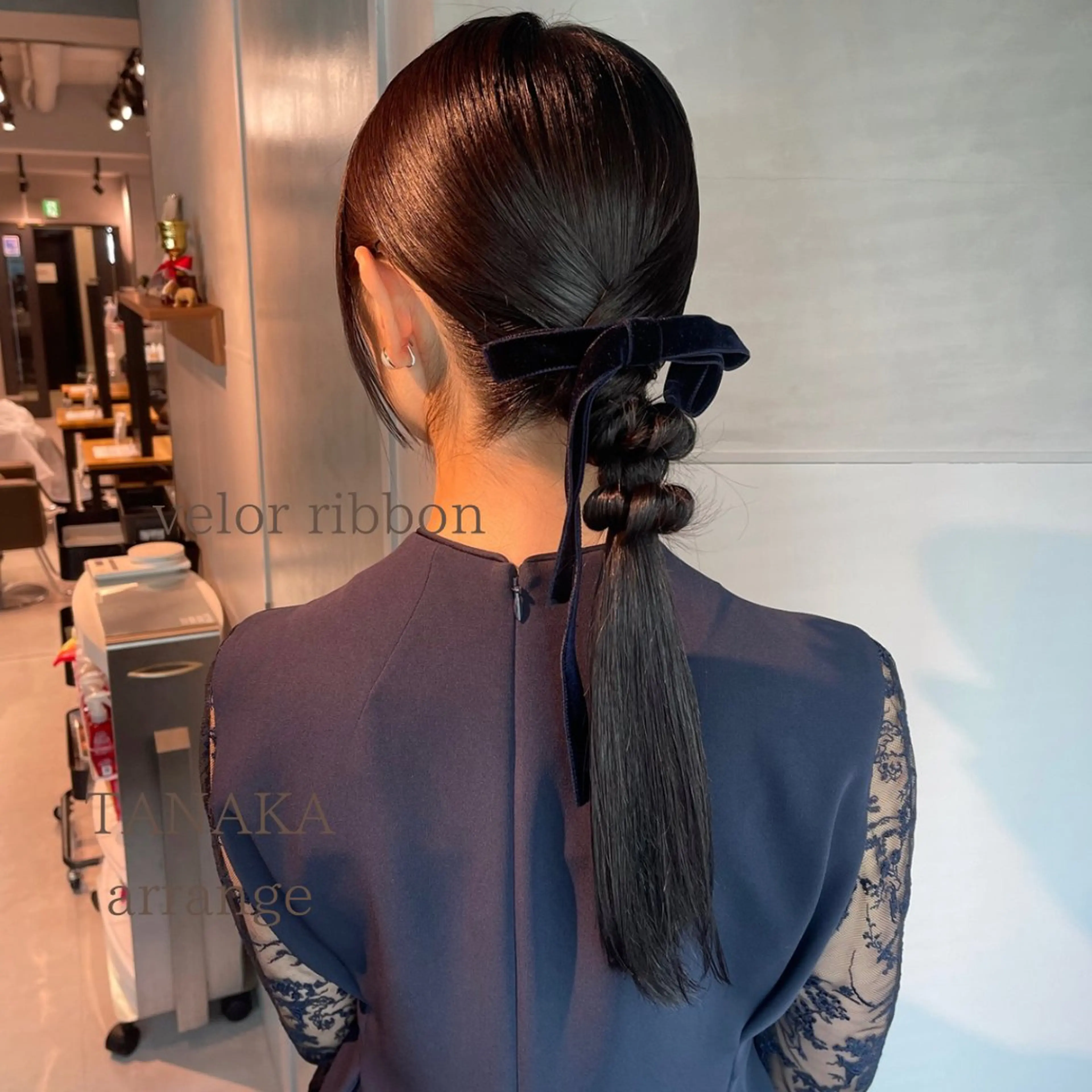 ヘアアレンジ ポニーテール 結婚式・ブライダル 卒業式のヘアスタイル ヘアセット charm《銀座》 縮毛矯正/ヘアセットのヘアスタイル