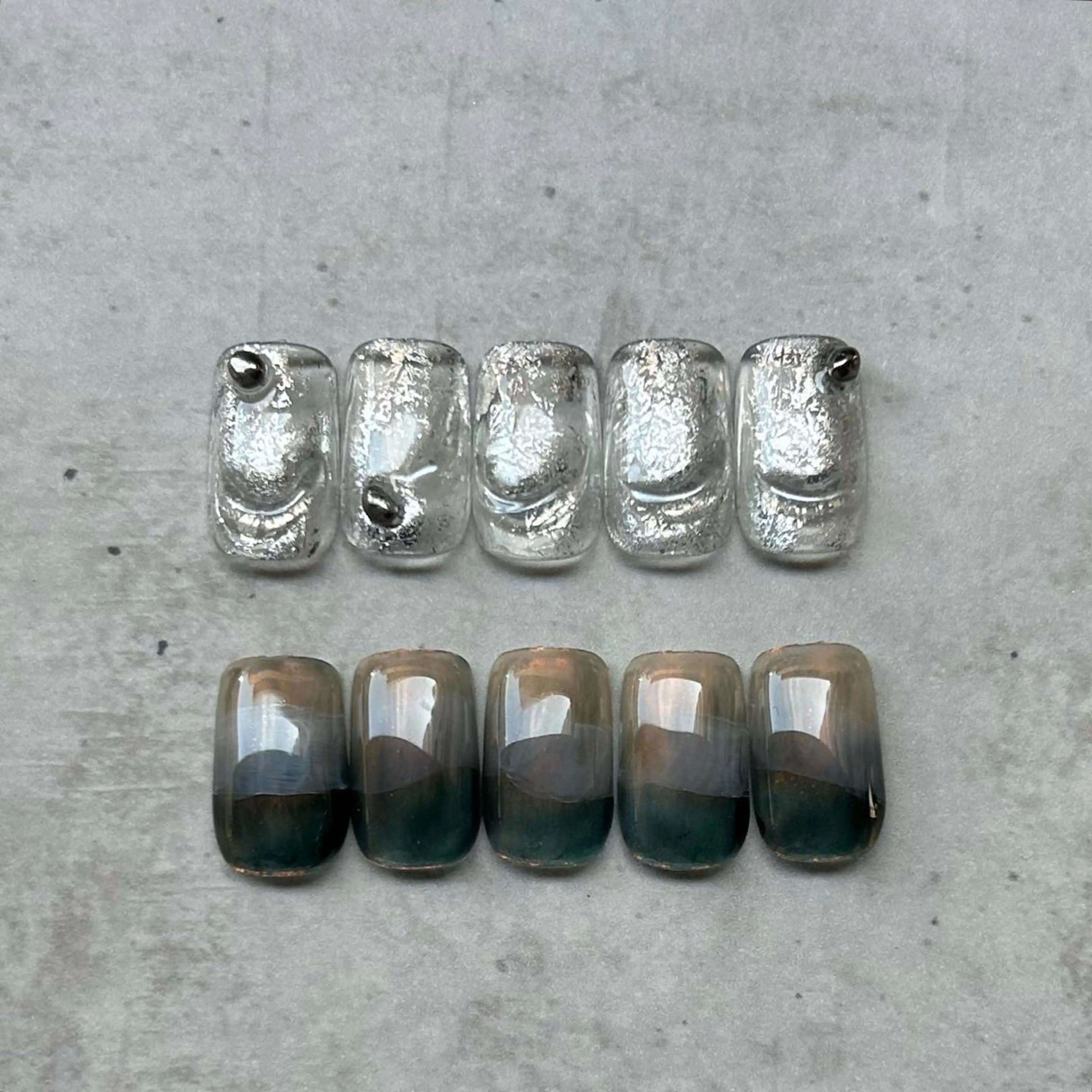 ネイル オーロラネイル カジュアル クリアネイル 成人式 グラデーション ハンドネイル ハンドケア lyly.nail所属・lylynail YUUKAのネイルデザイン