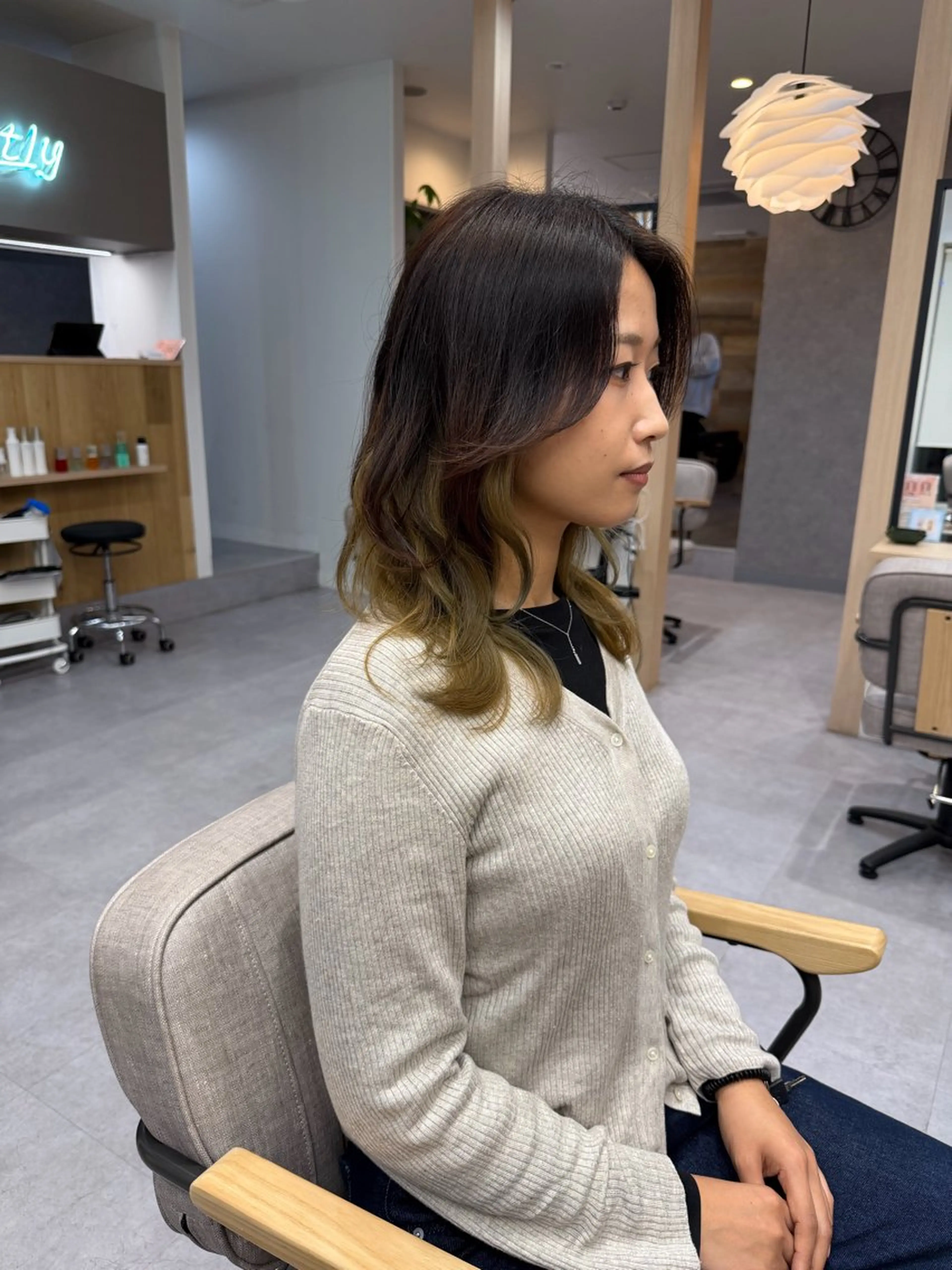 ミディアム ハッシュカット ヘアカラー トリートメント プチプラサロンLEM 長町/三浦翔のヘアスタイル