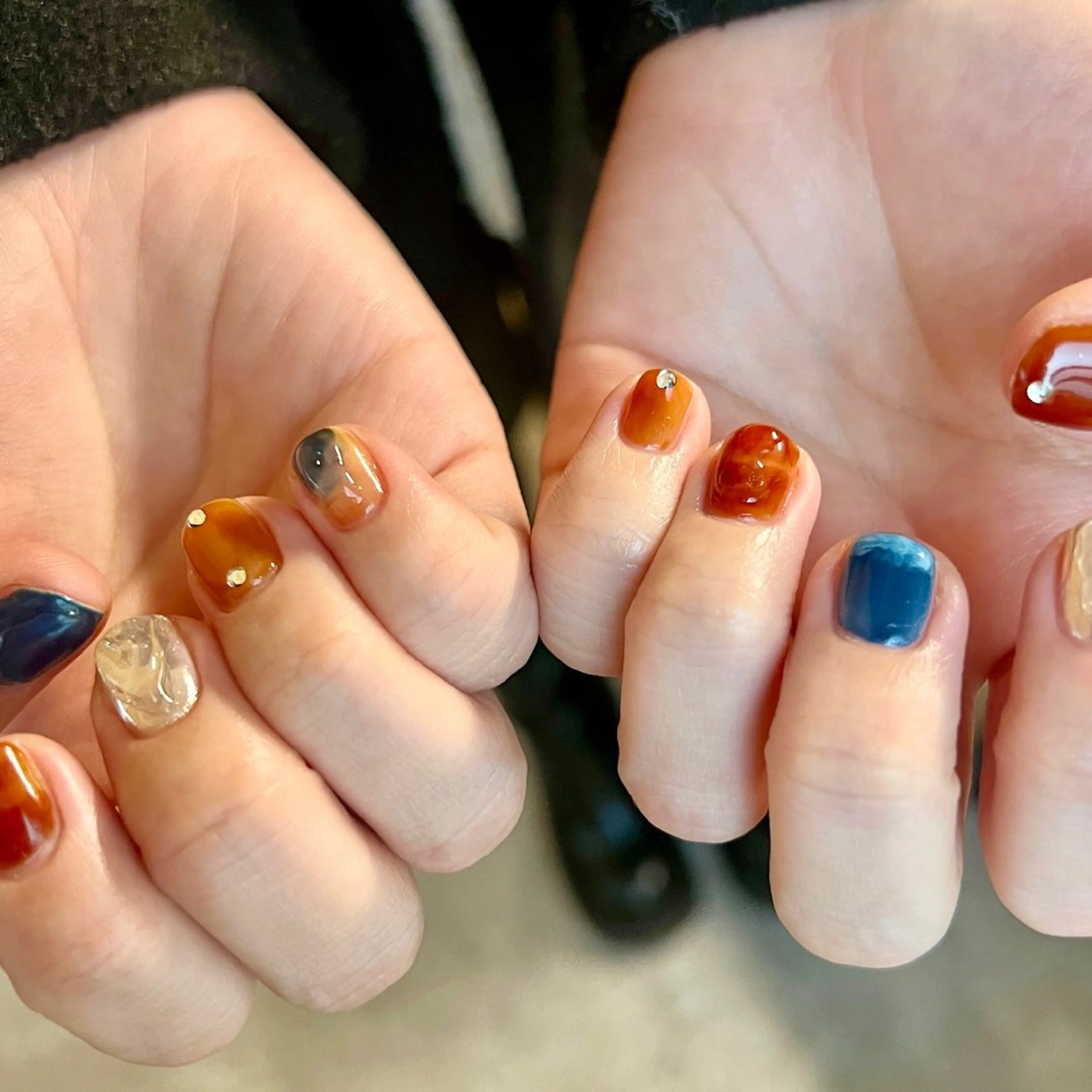ネイル ジェルネイル 持ち込み ニュアンスネイル パラジェル ハンドネイル 個性派ニュアンス nuts nail所属・【池袋】nuts nail　なつみのネイルデザイン
