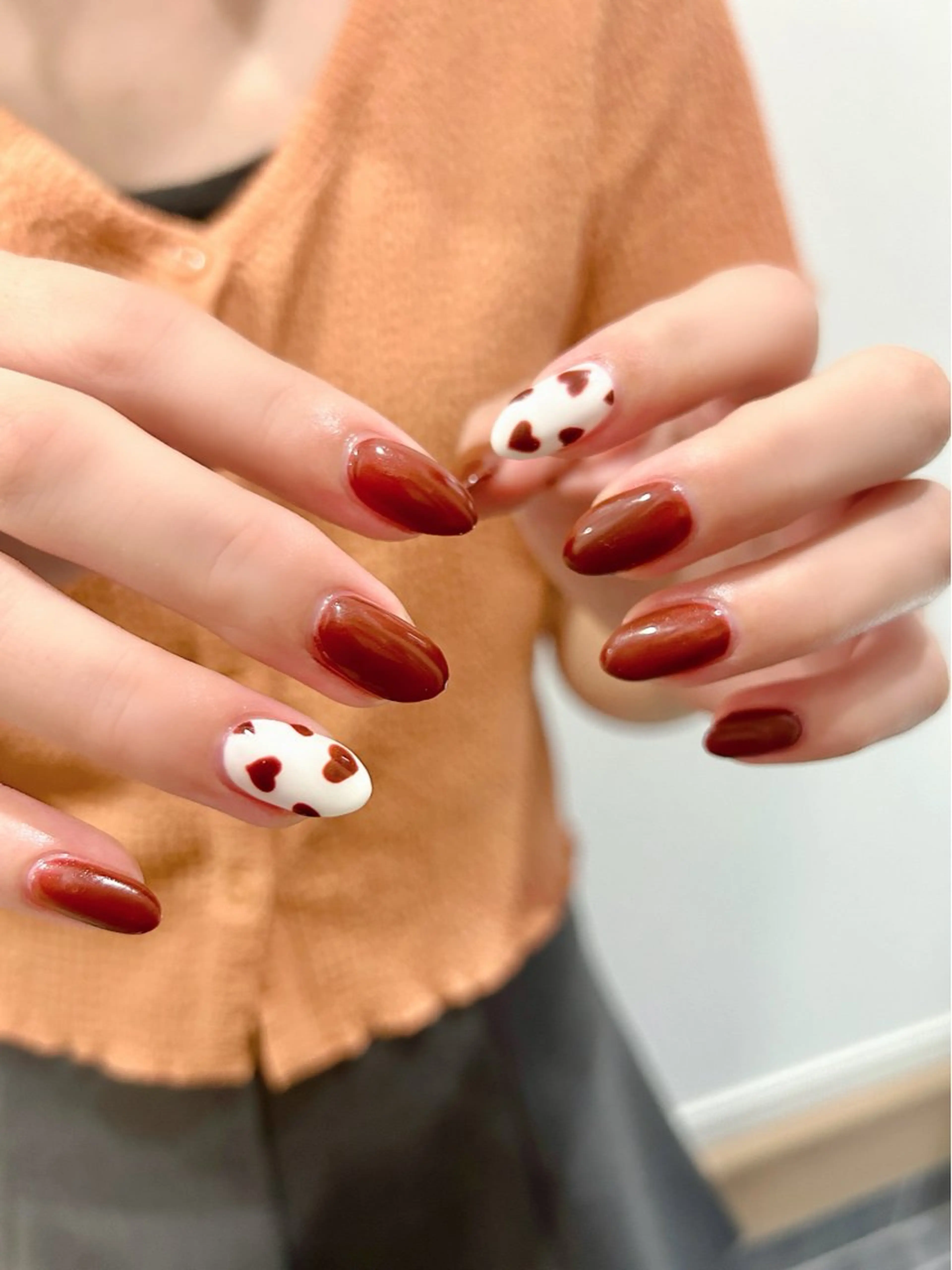 ネイル ハート 持ち込み ハンドネイル hali’a nailのネイルデザイン
