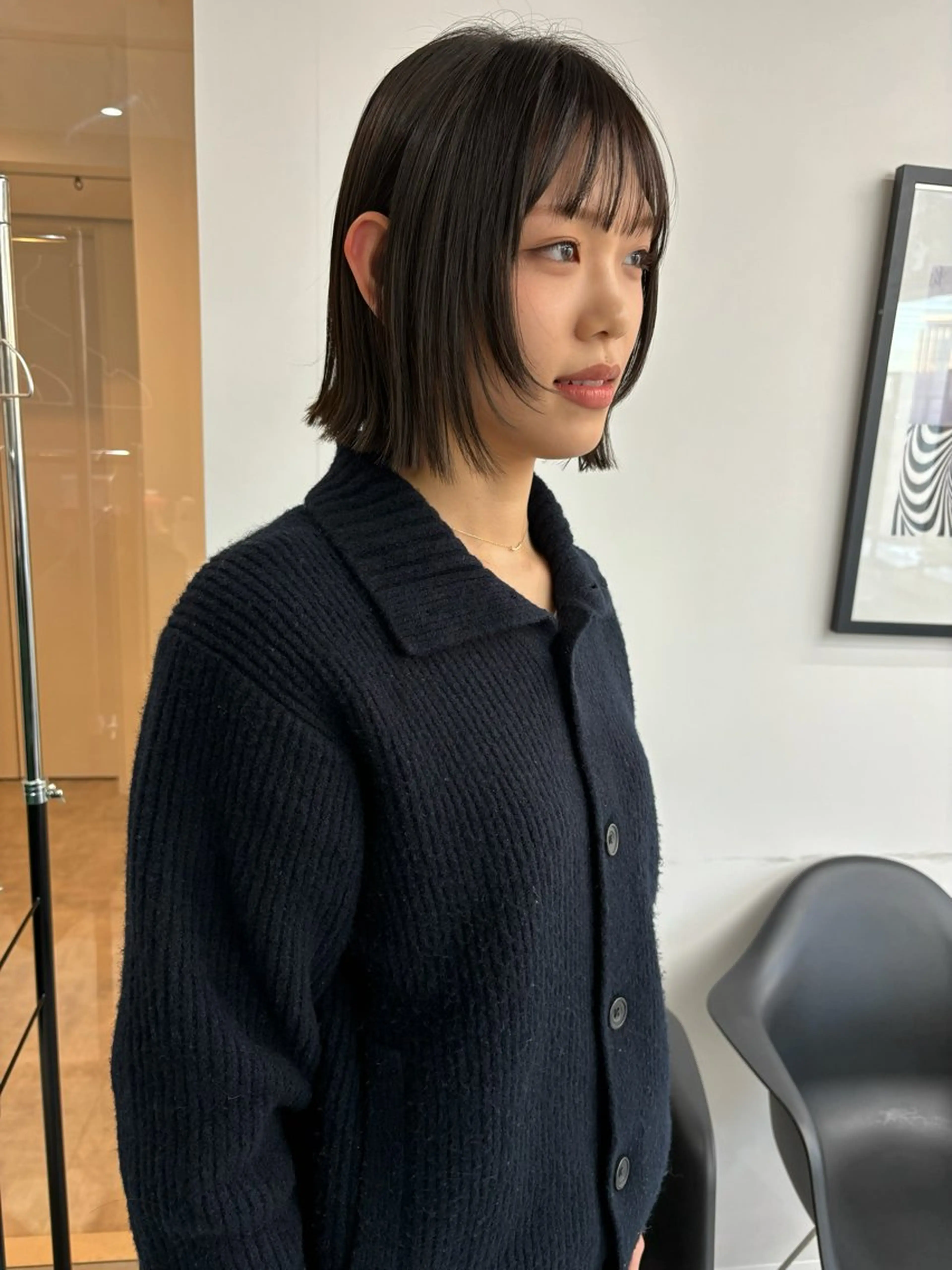 ショート ボブレイヤー ボブ レイヤーカット 外ハネヘア LUVISM 万代店所属・LUVISM 佐藤 里咲のヘアスタイル