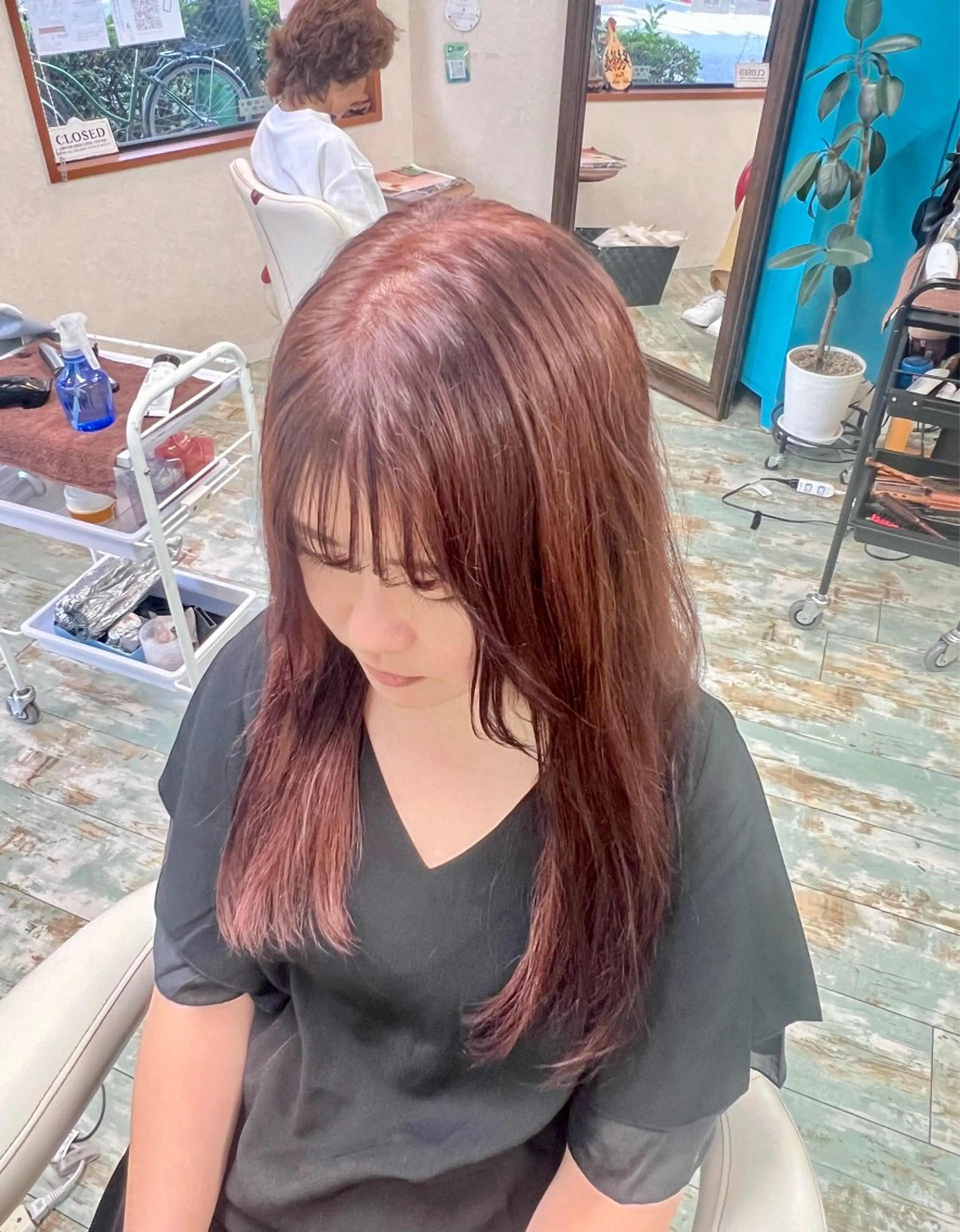 セミロング カット ヘアカラー Fun  hair make所属・田牧 みゆきのヘアスタイル