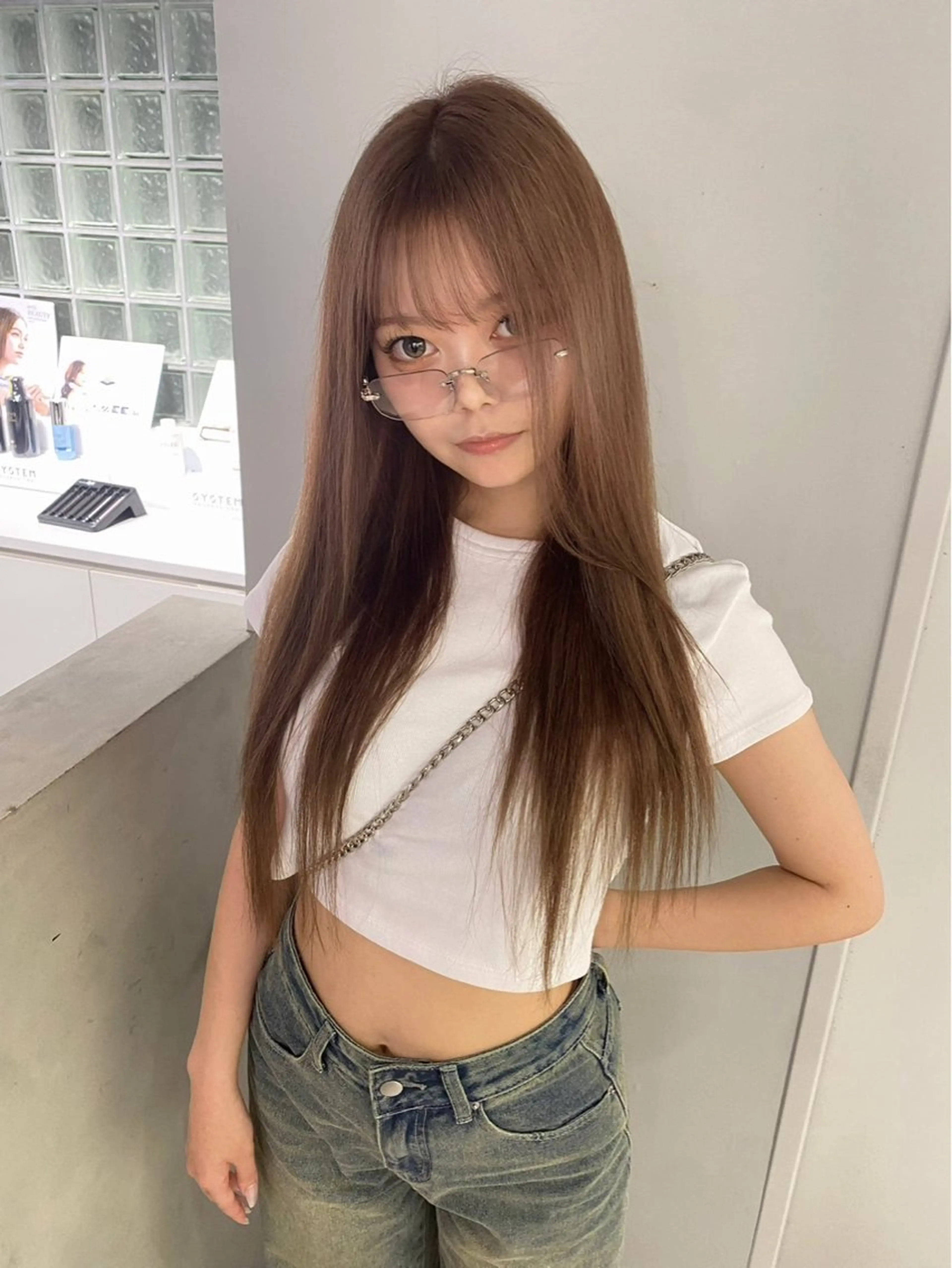 カラー ベージュカラー ハイトーンカラー ミルクティーベージュ ヘアカラー 心斎橋 /ブリーチ/ショウマのヘアスタイル