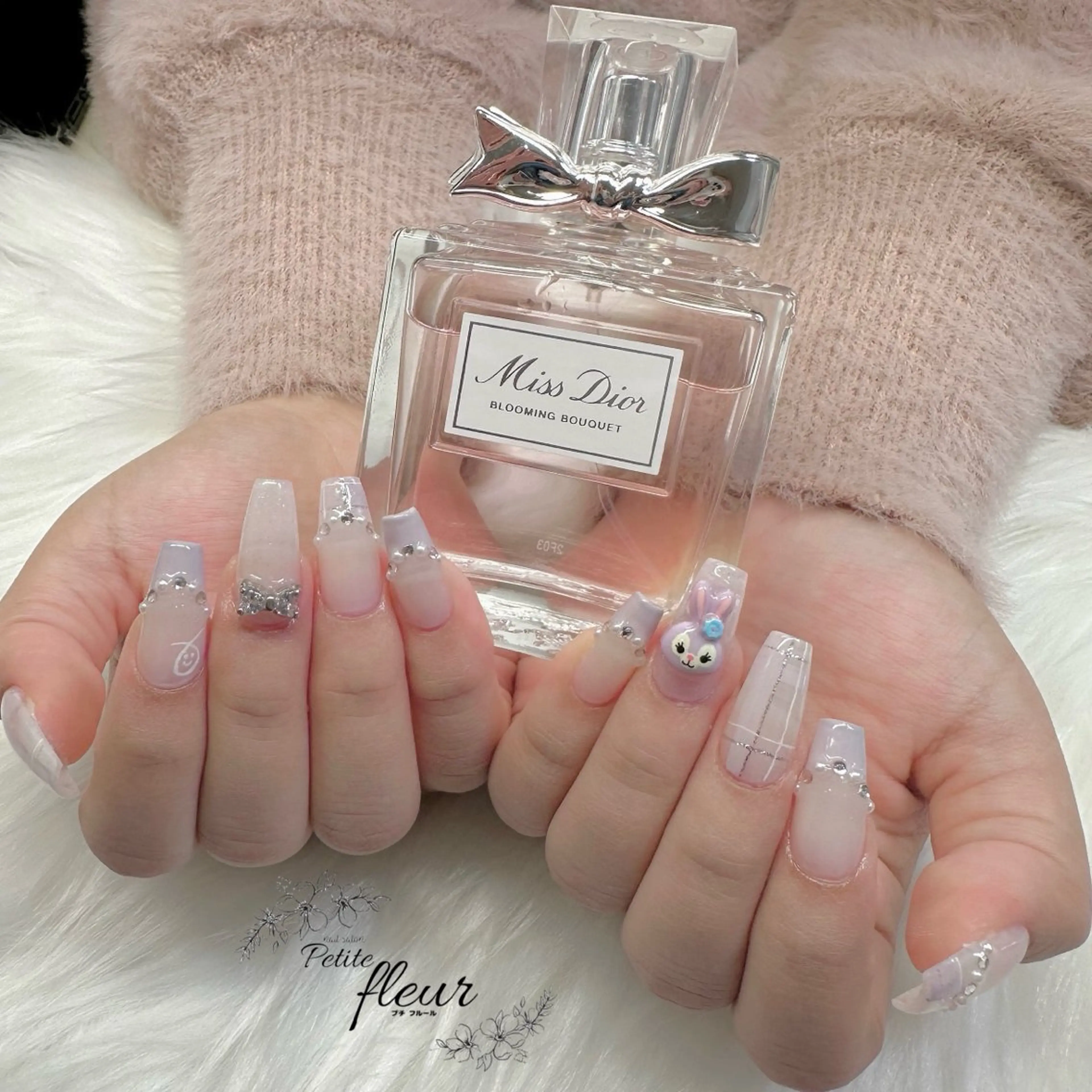 ネイル フレンチネイル ❁⃘*。Petite fleur❁⃘*りさのネイルデザイン